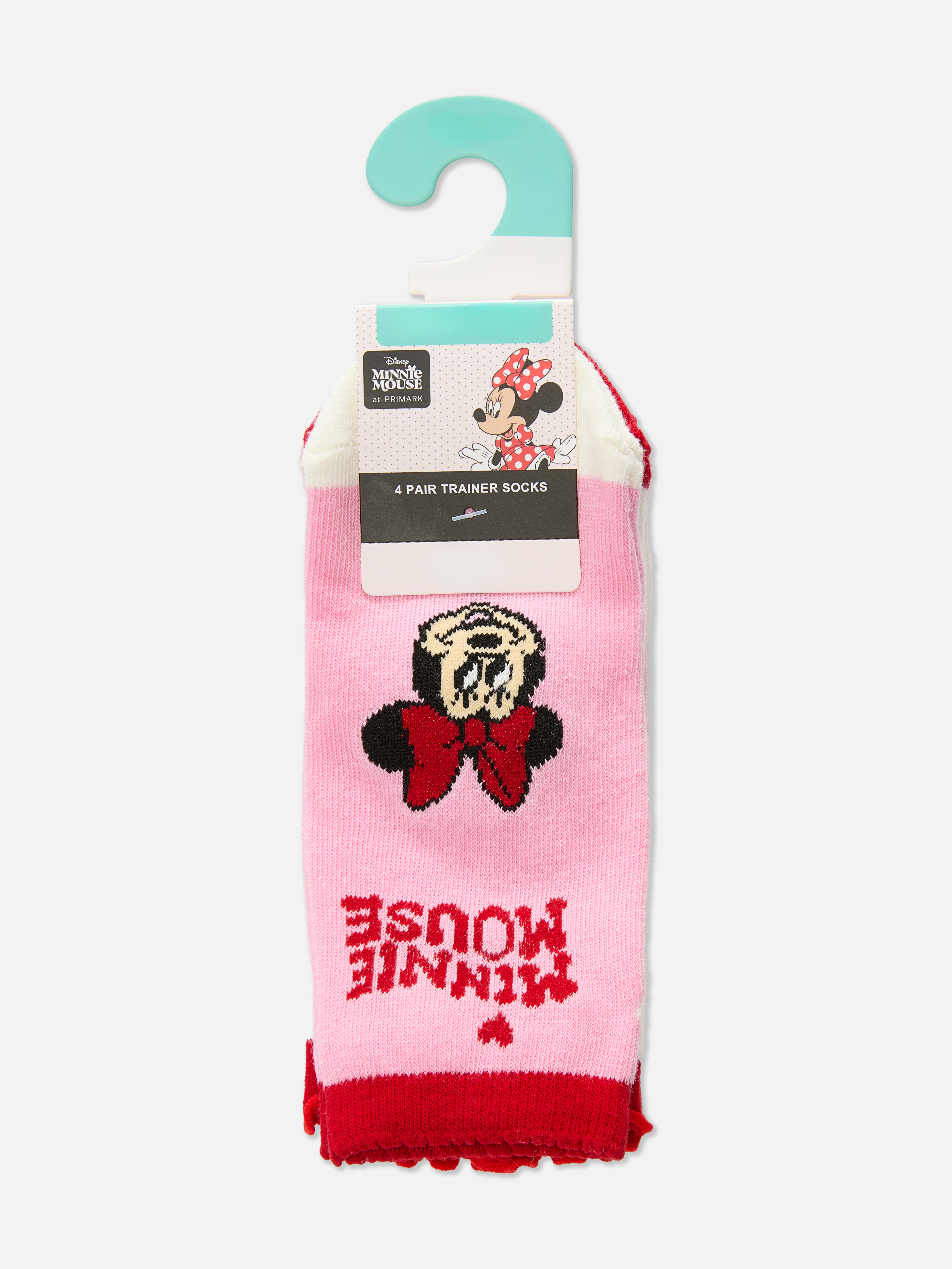 4pk Disney’s Minnie Mouse Trainer Socks