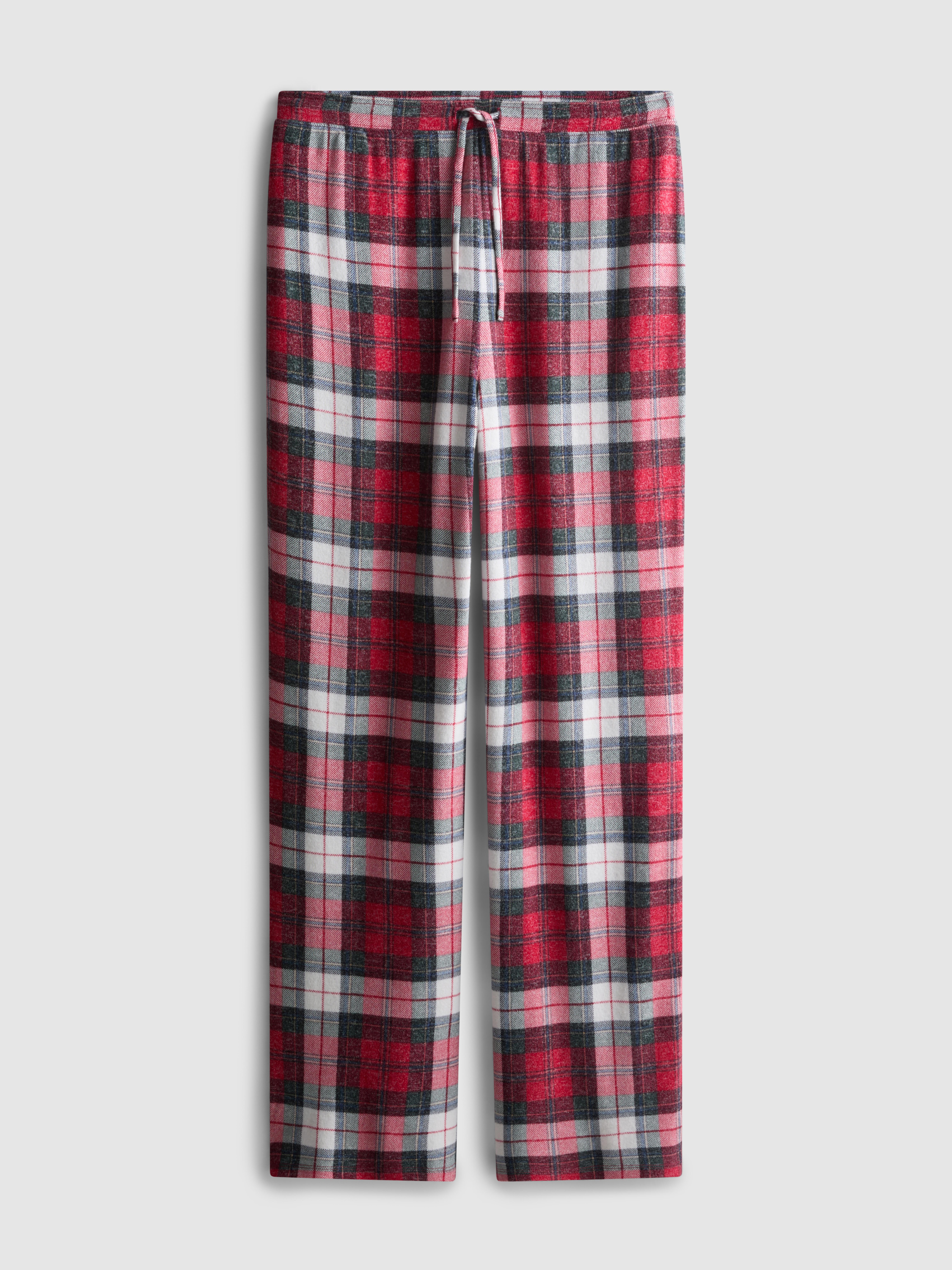 Wide Leg Check Pyjama Bottoms