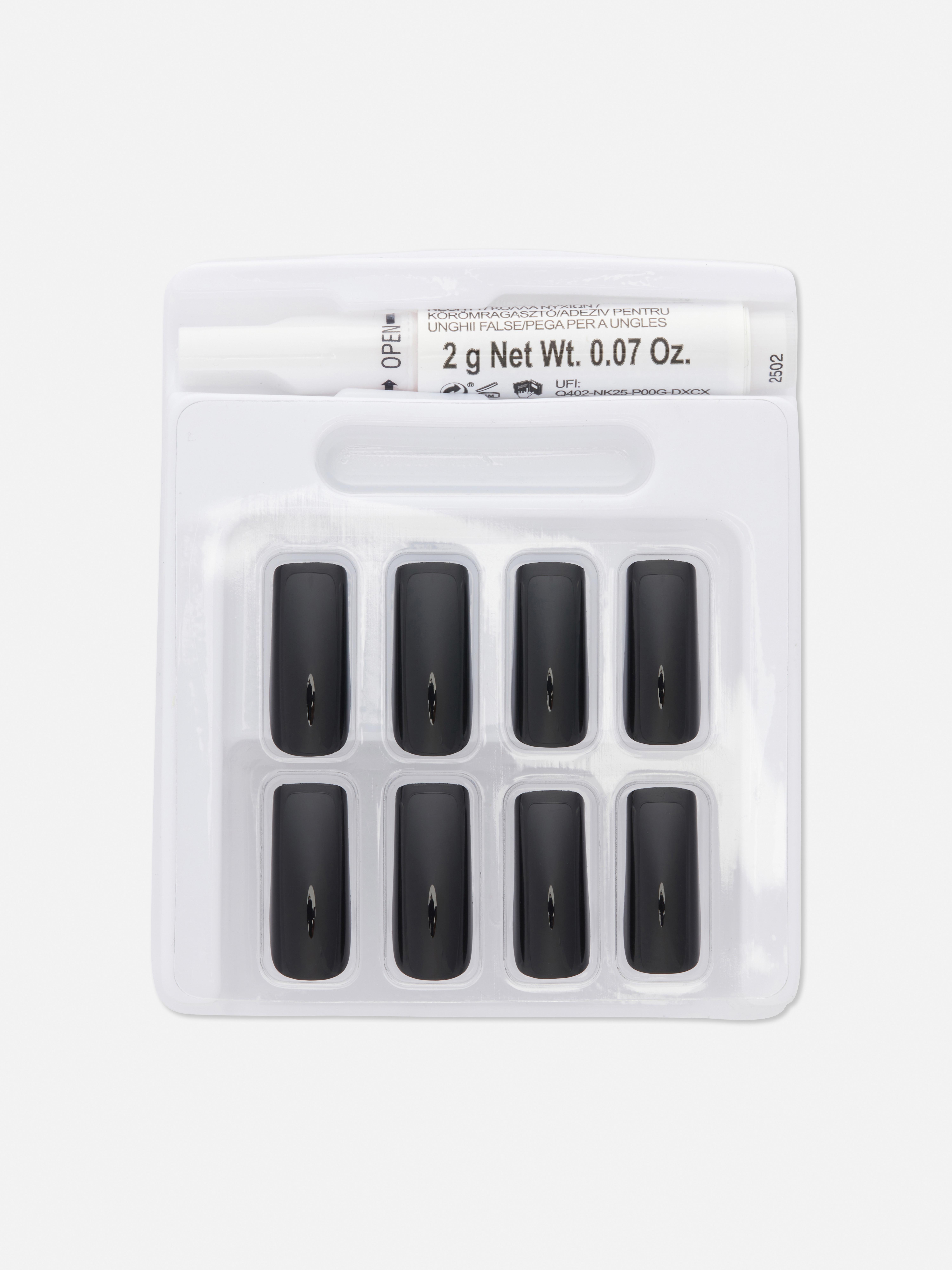 PS... Long Square Gloss False Nails