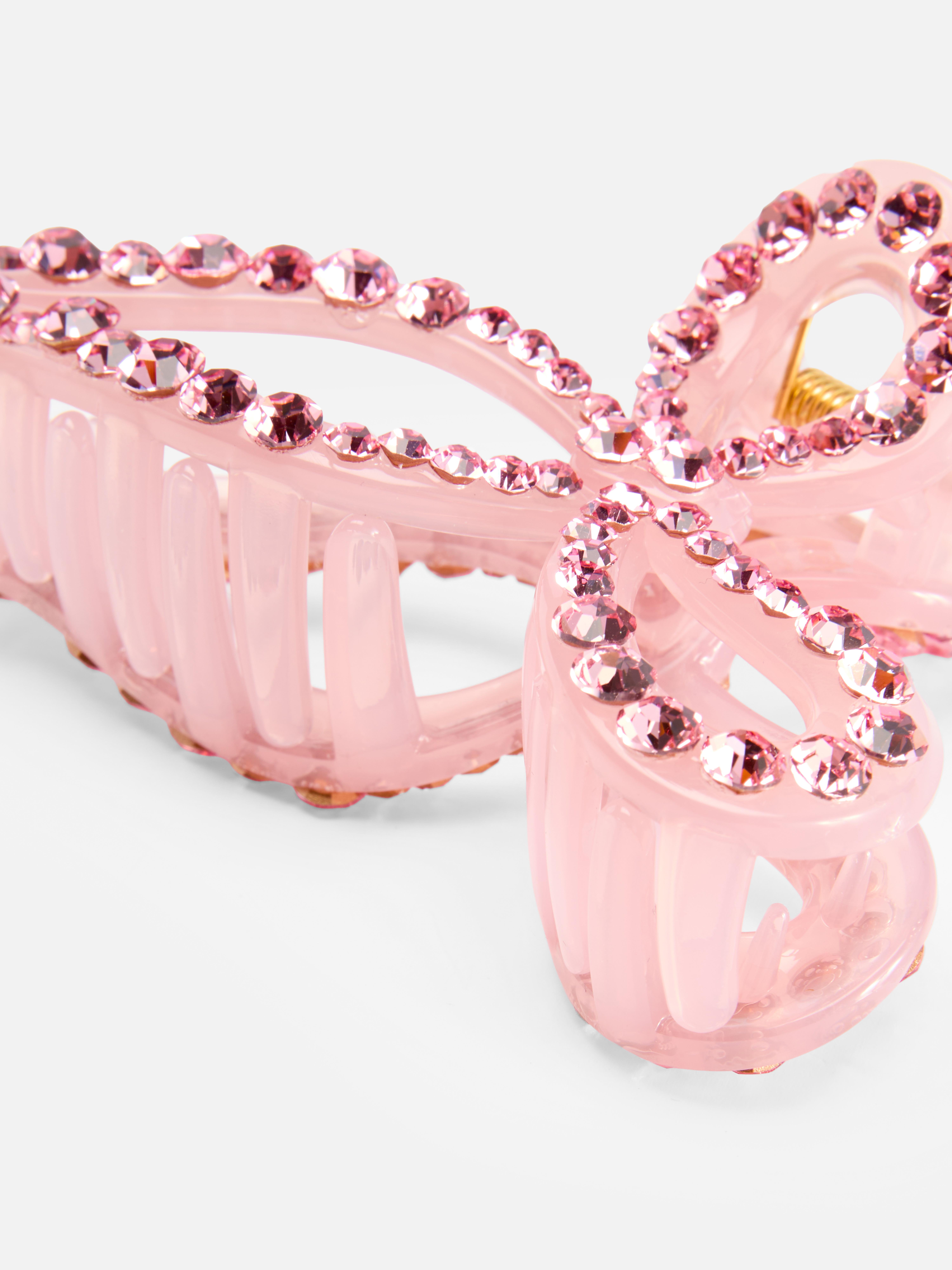 Diamanté Bow Claw Clip