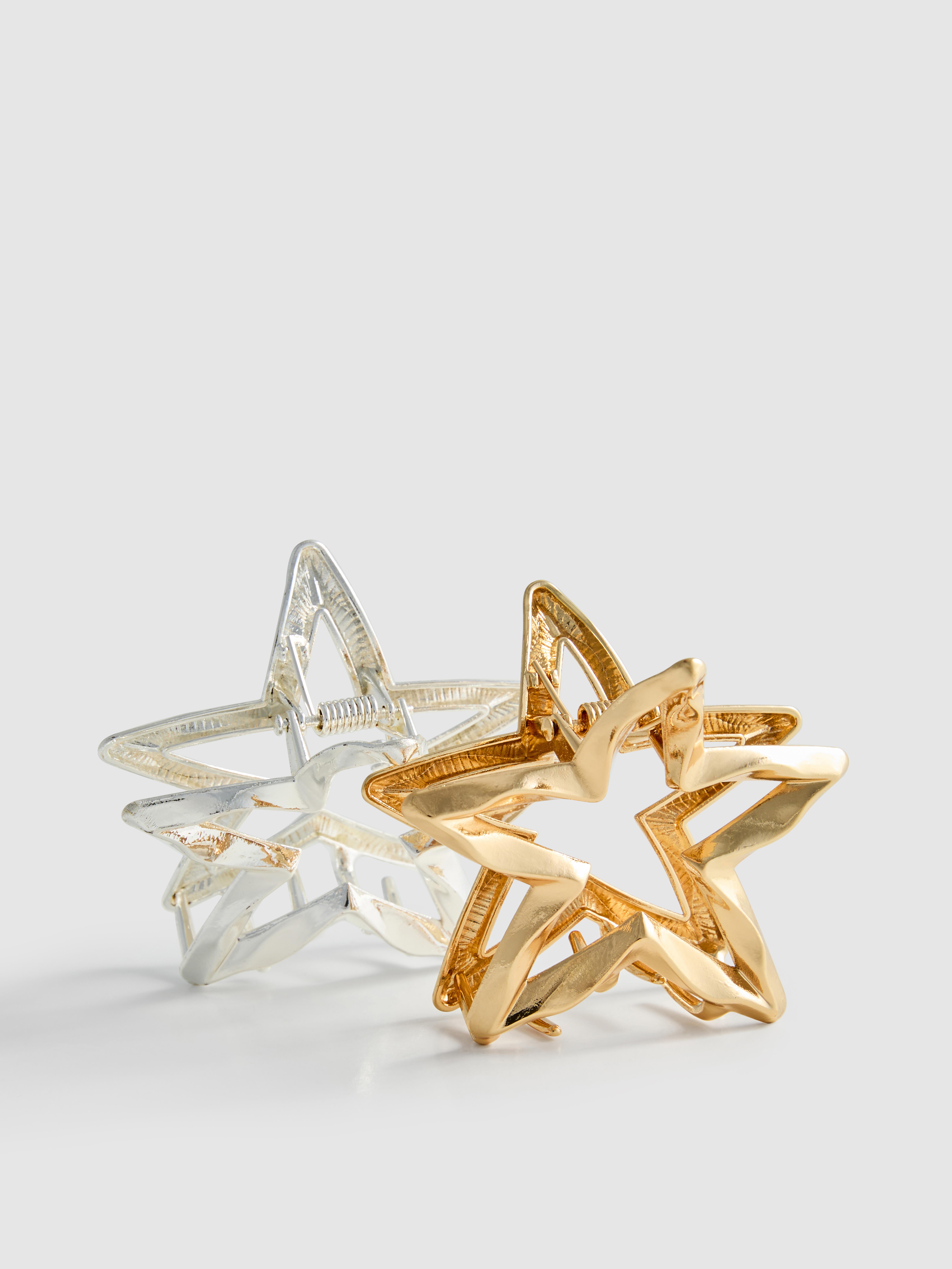 2pk Star Claw Clips