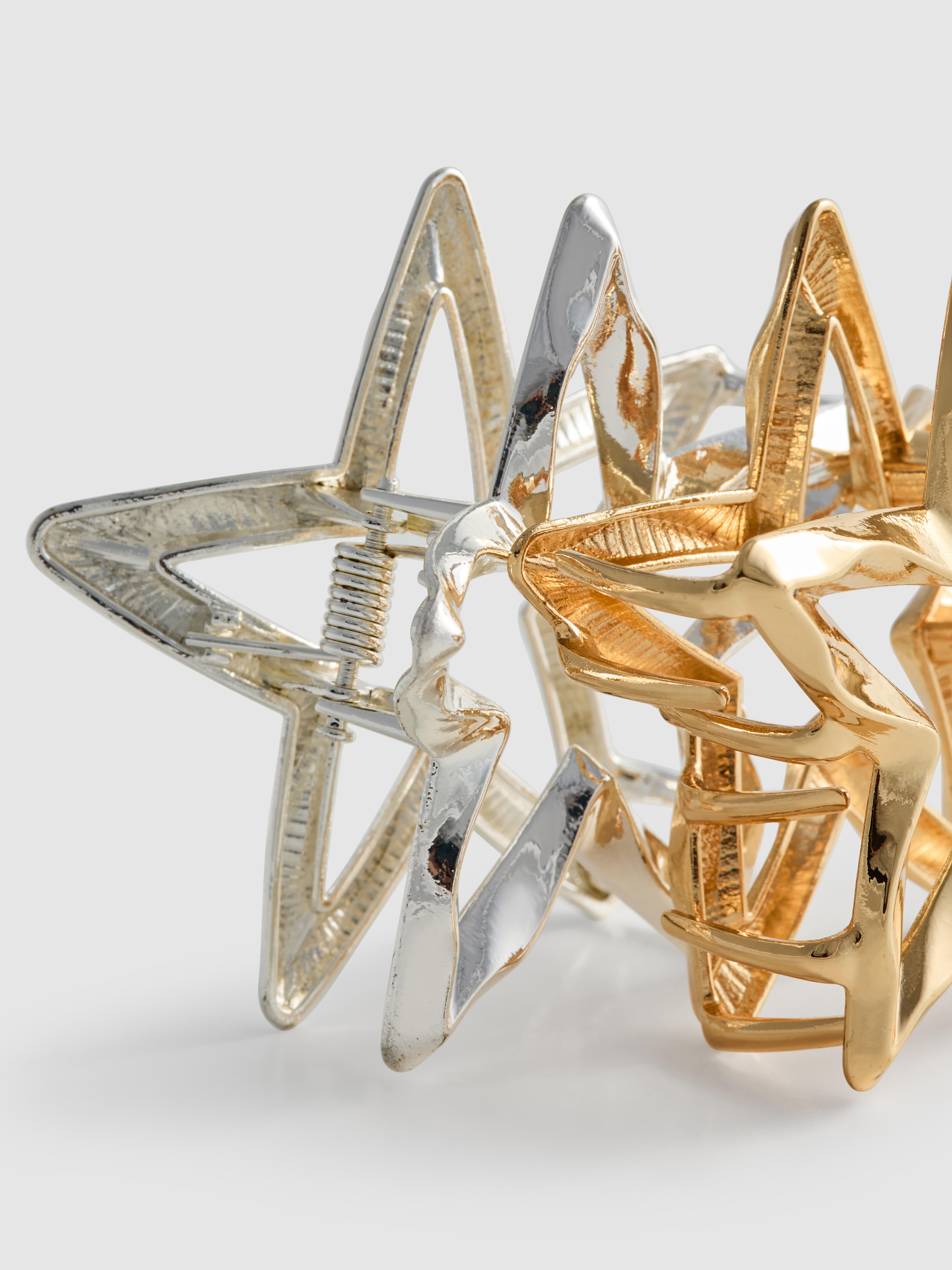 2pk Star Claw Clips