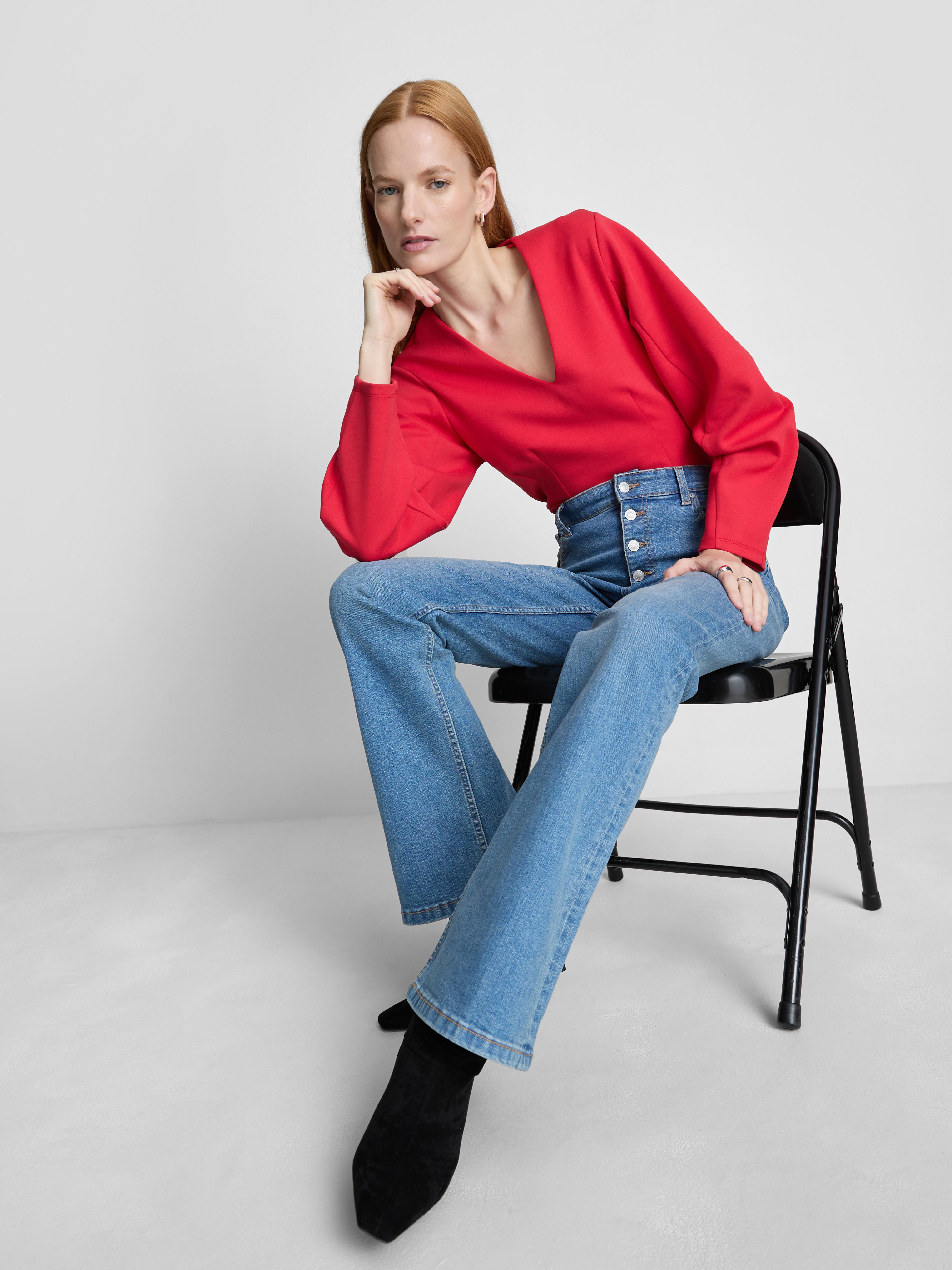 „Paula Echevarría“ Bootcut-Jeans mit Knopfleiste