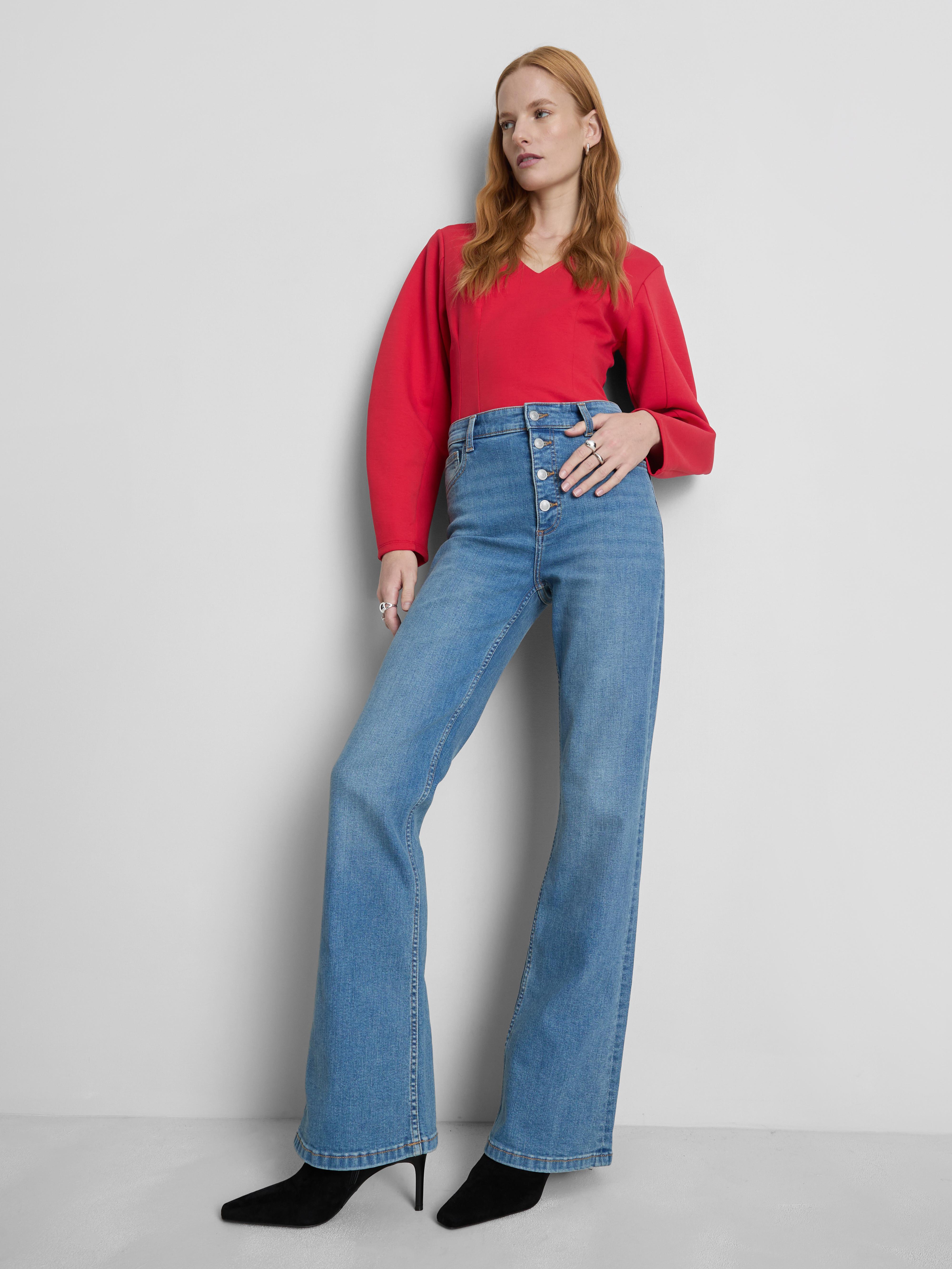 „Paula Echevarría“ Bootcut-Jeans mit Knopfleiste