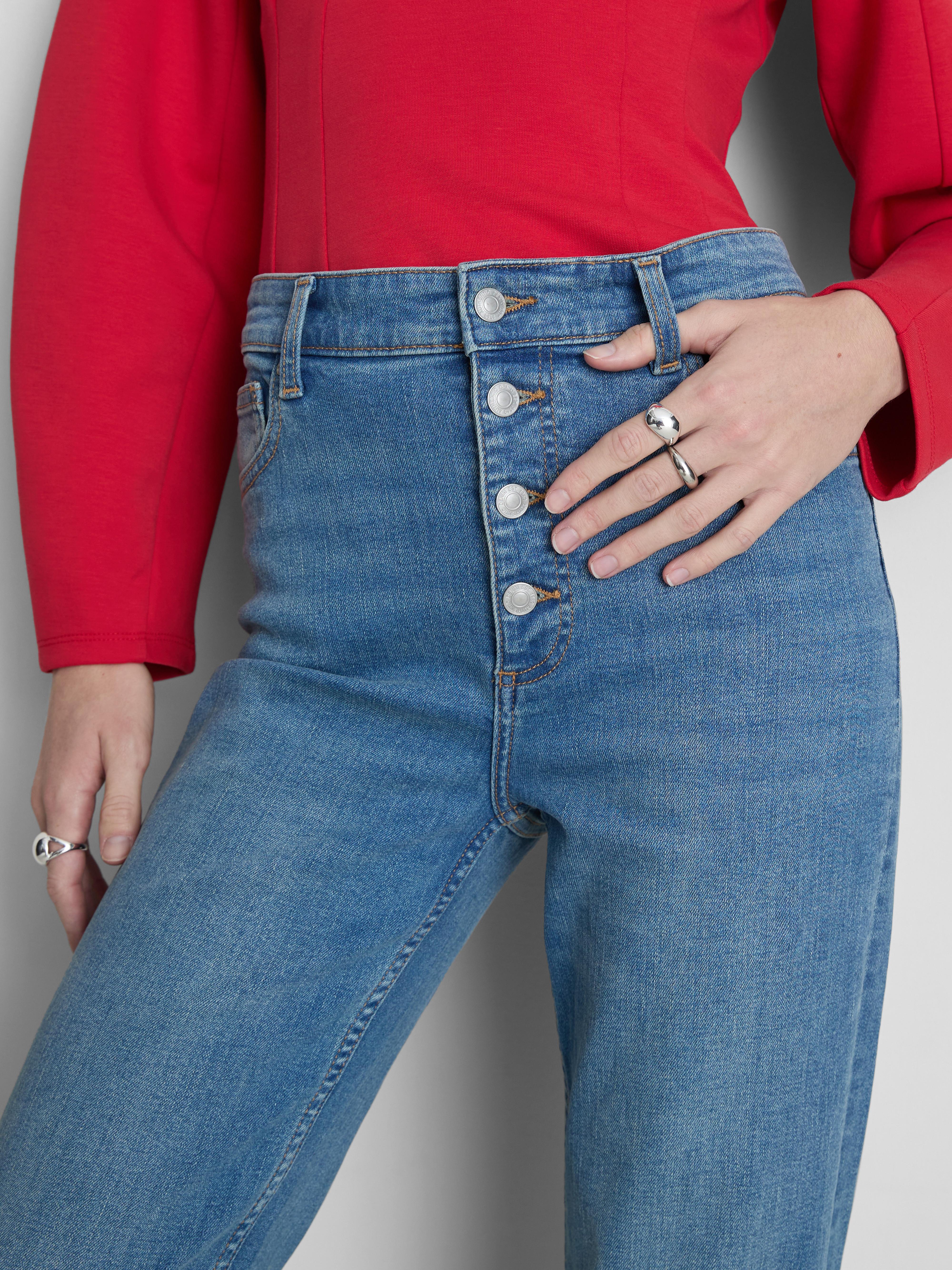 „Paula Echevarría“ Bootcut-Jeans mit Knopfleiste