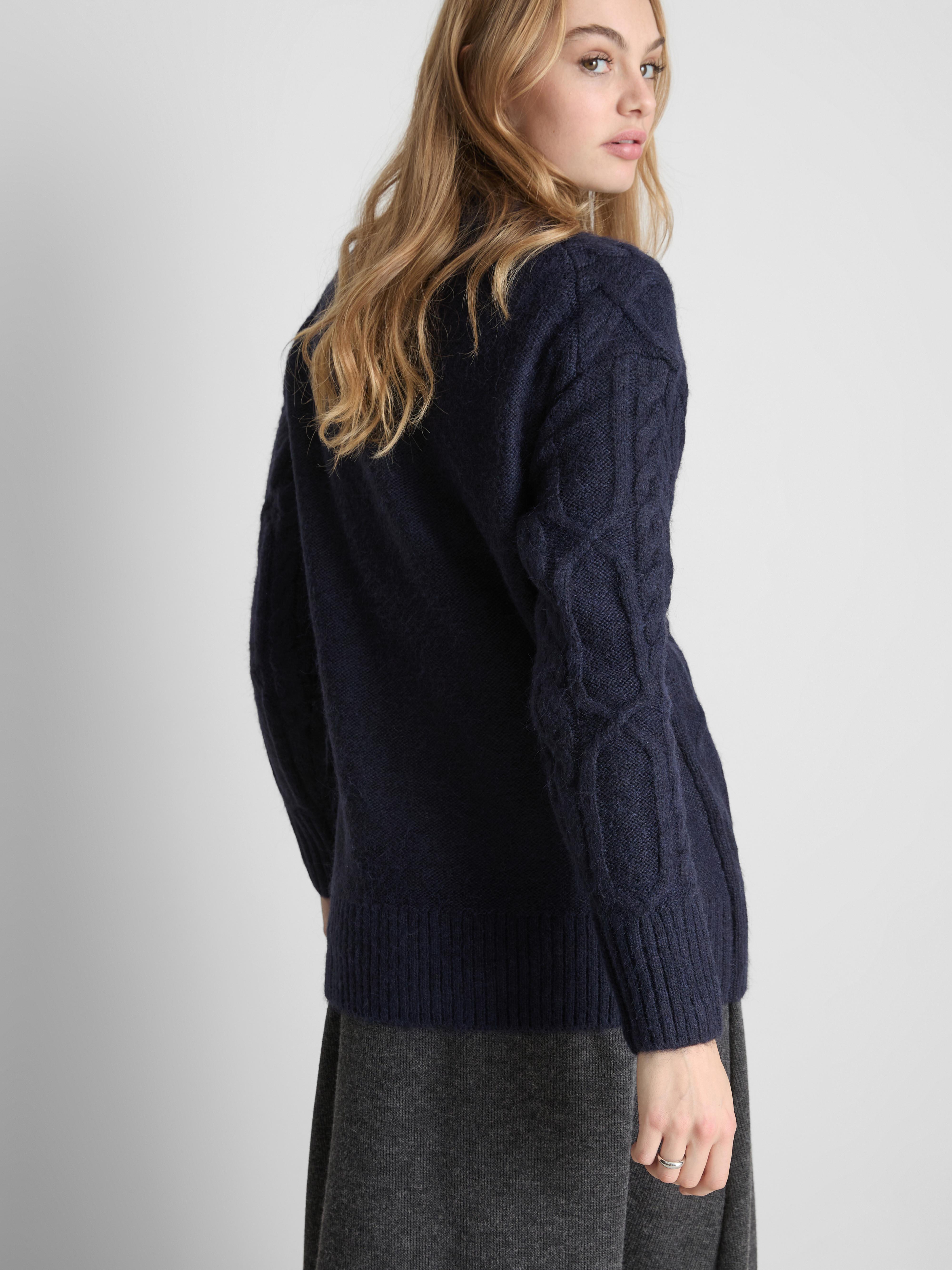 High Neck Cable Knit Jumper