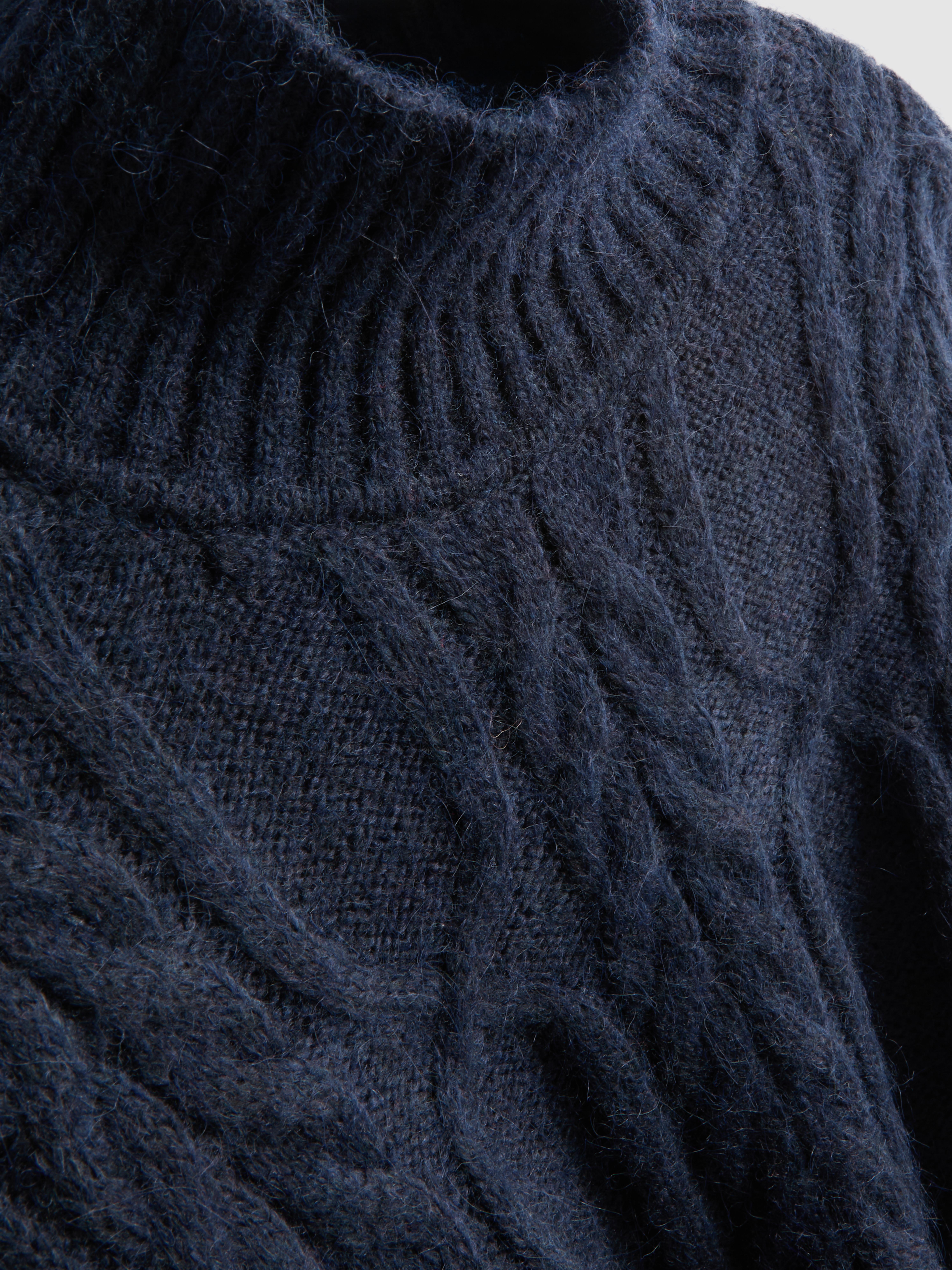 High Neck Cable Knit Jumper