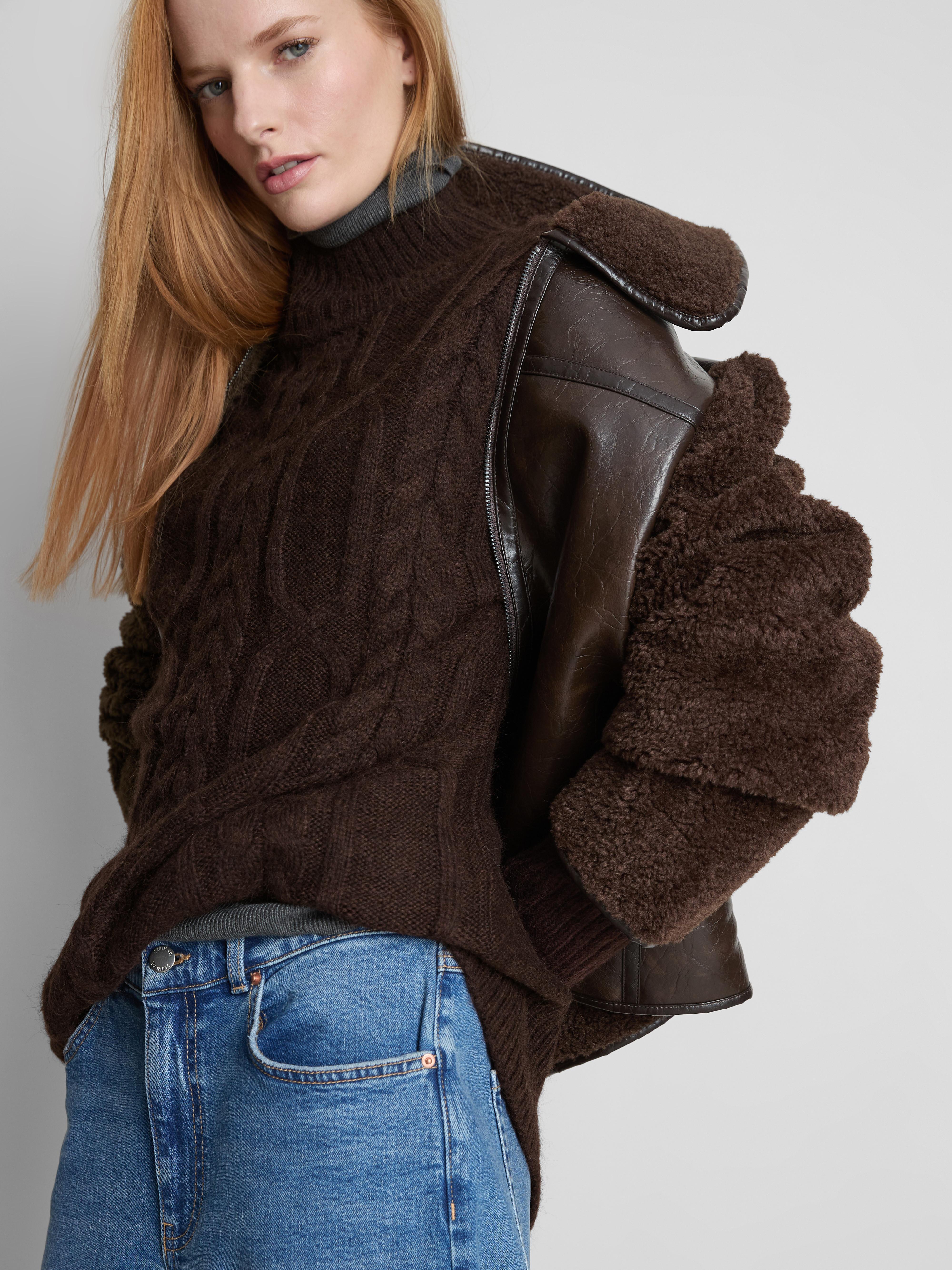 High Neck Cable Knit Jumper