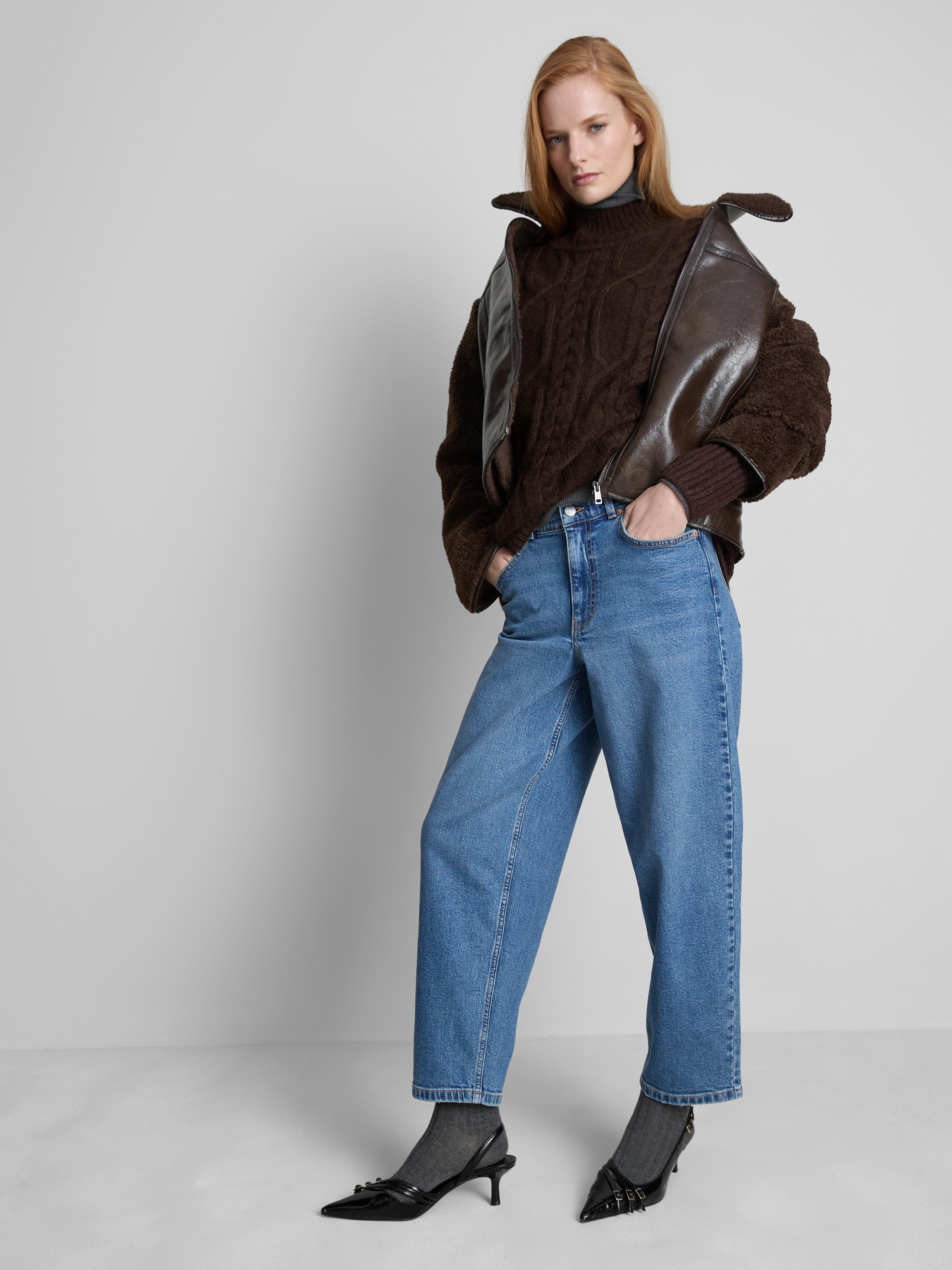 High Neck Cable Knit Jumper