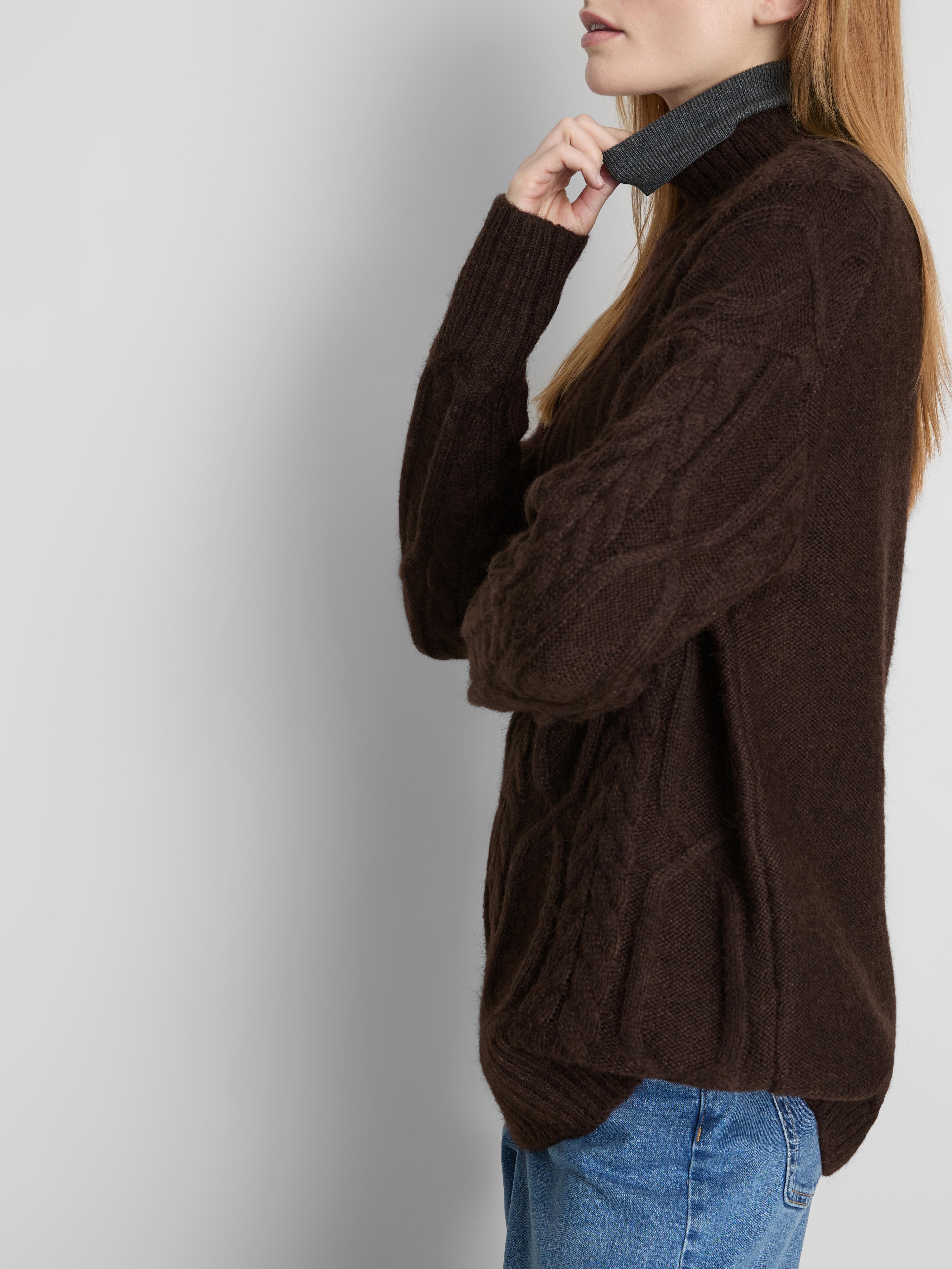 High Neck Cable Knit Jumper