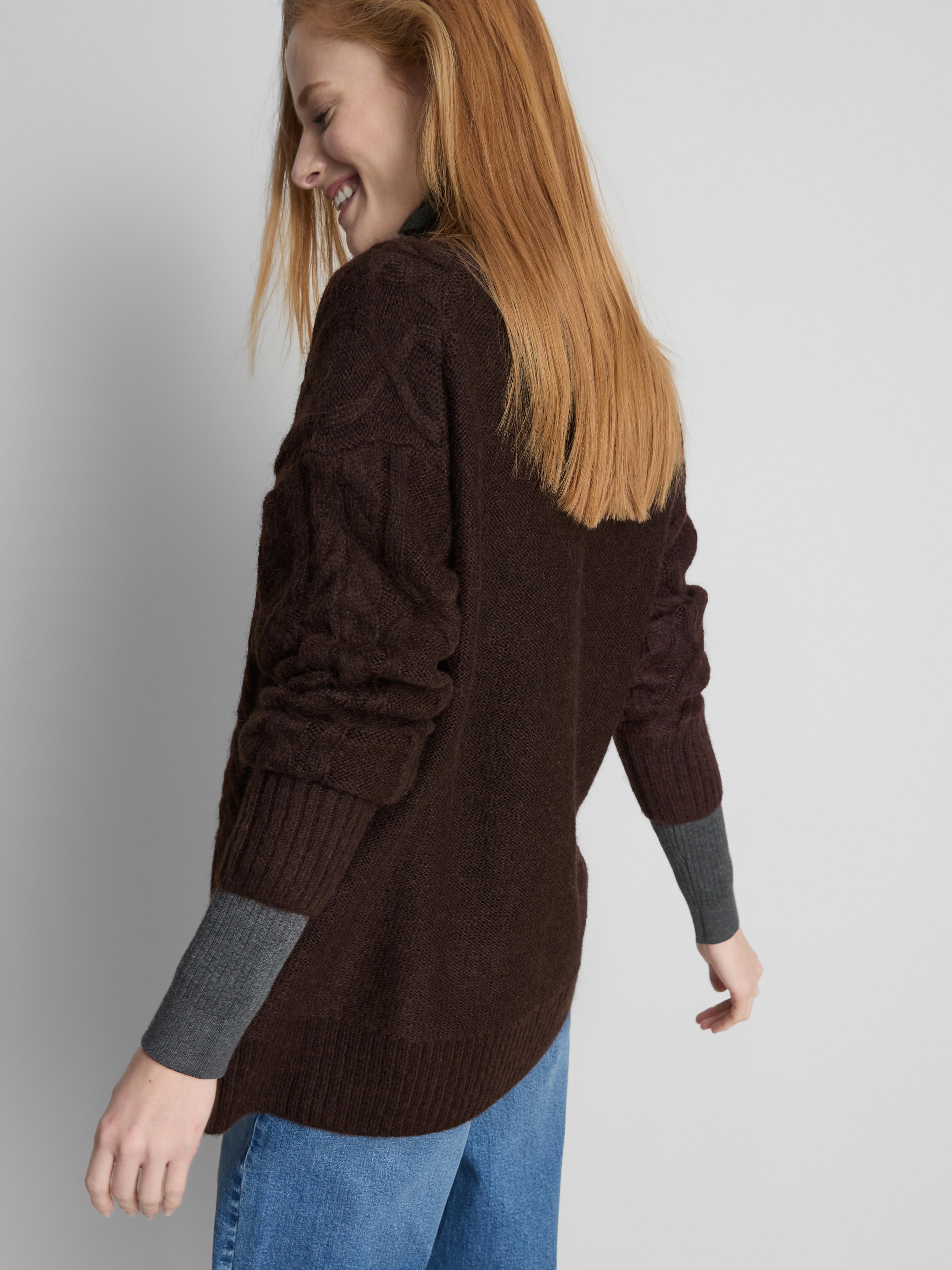 High Neck Cable Knit Jumper