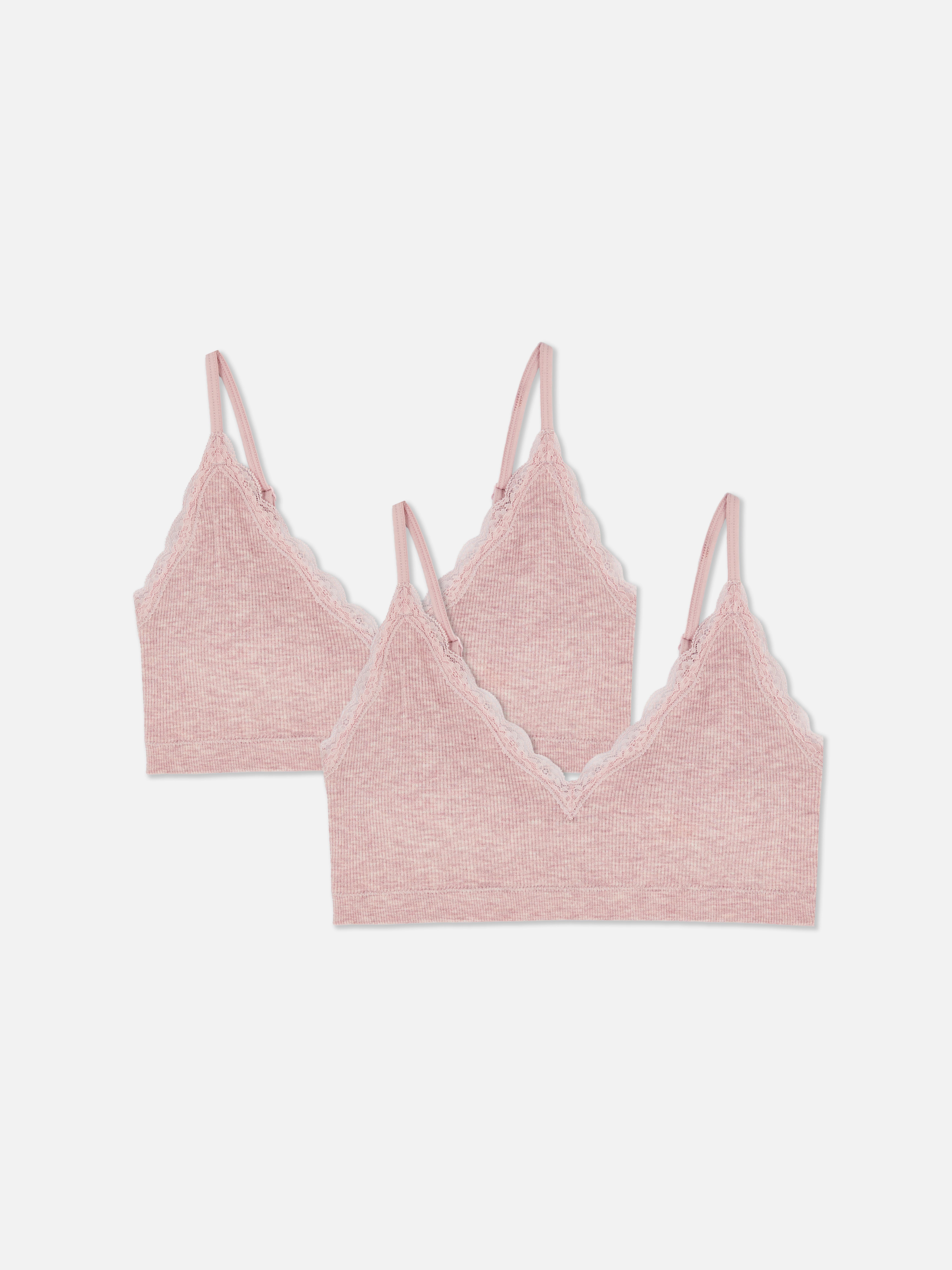 2pk Breast Cancer Awareness Seamless Triangle Bras
