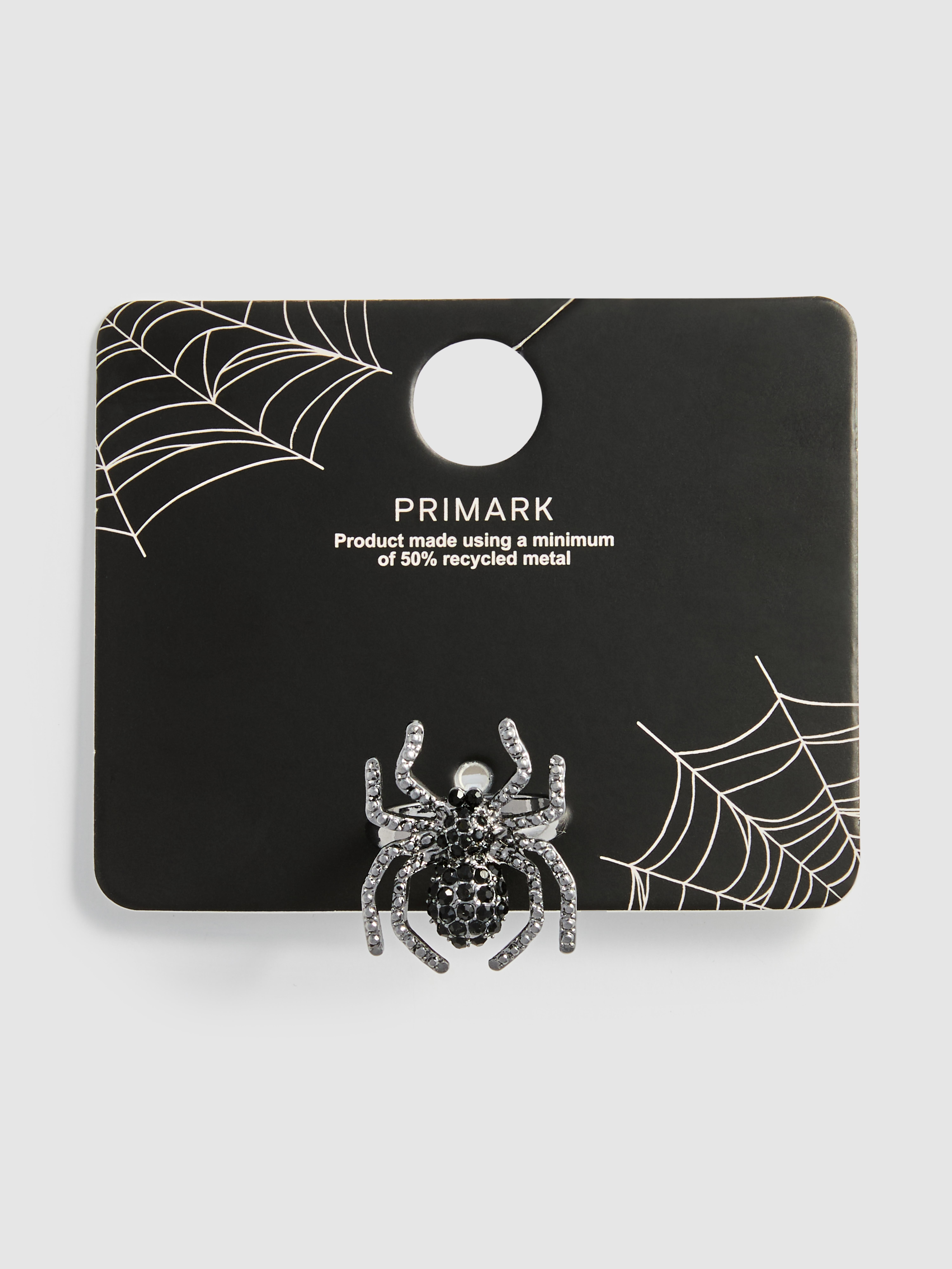 Halloween Spider Diamanté Ring