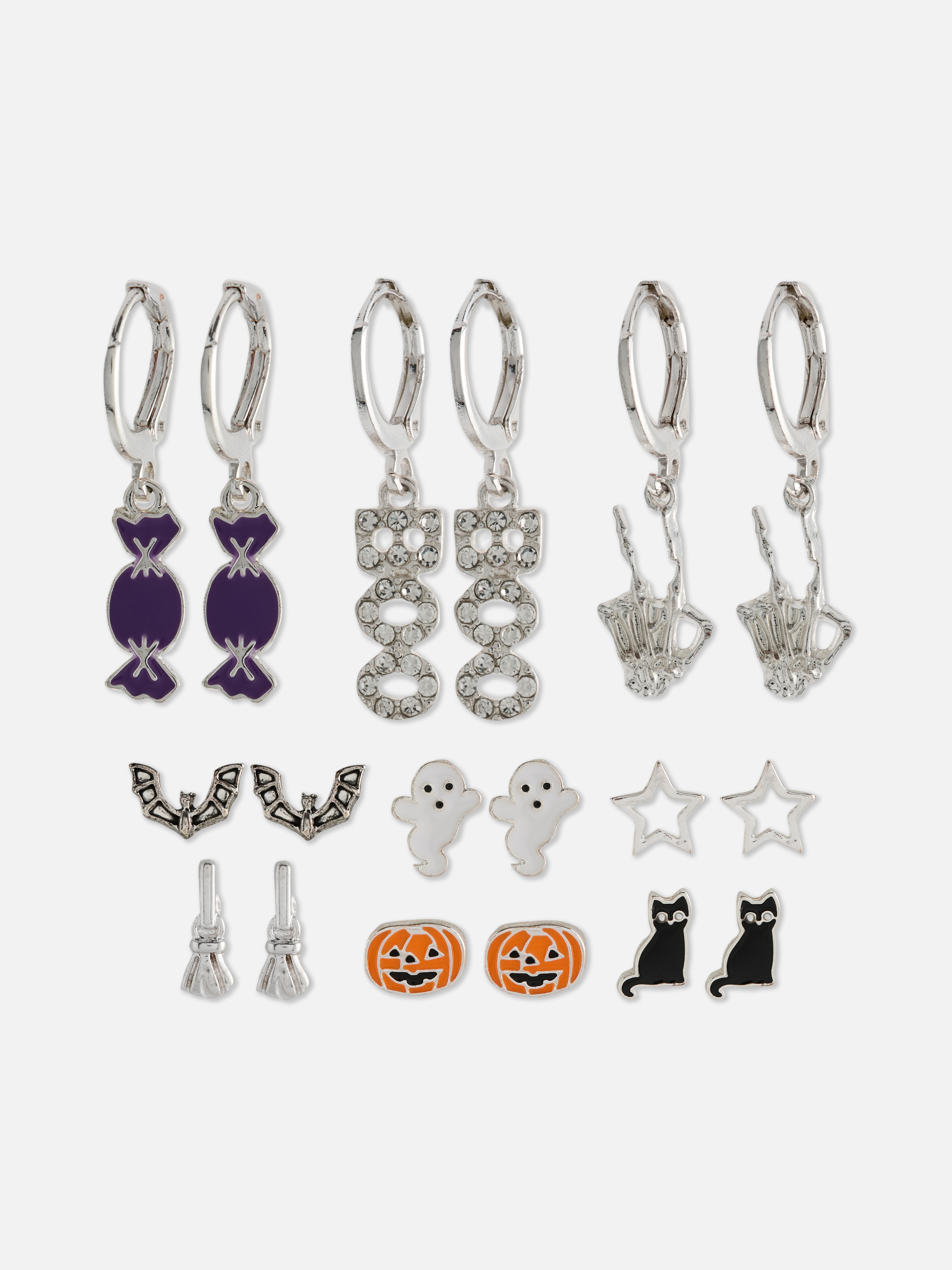 Oorknopjes Halloween, set van 9