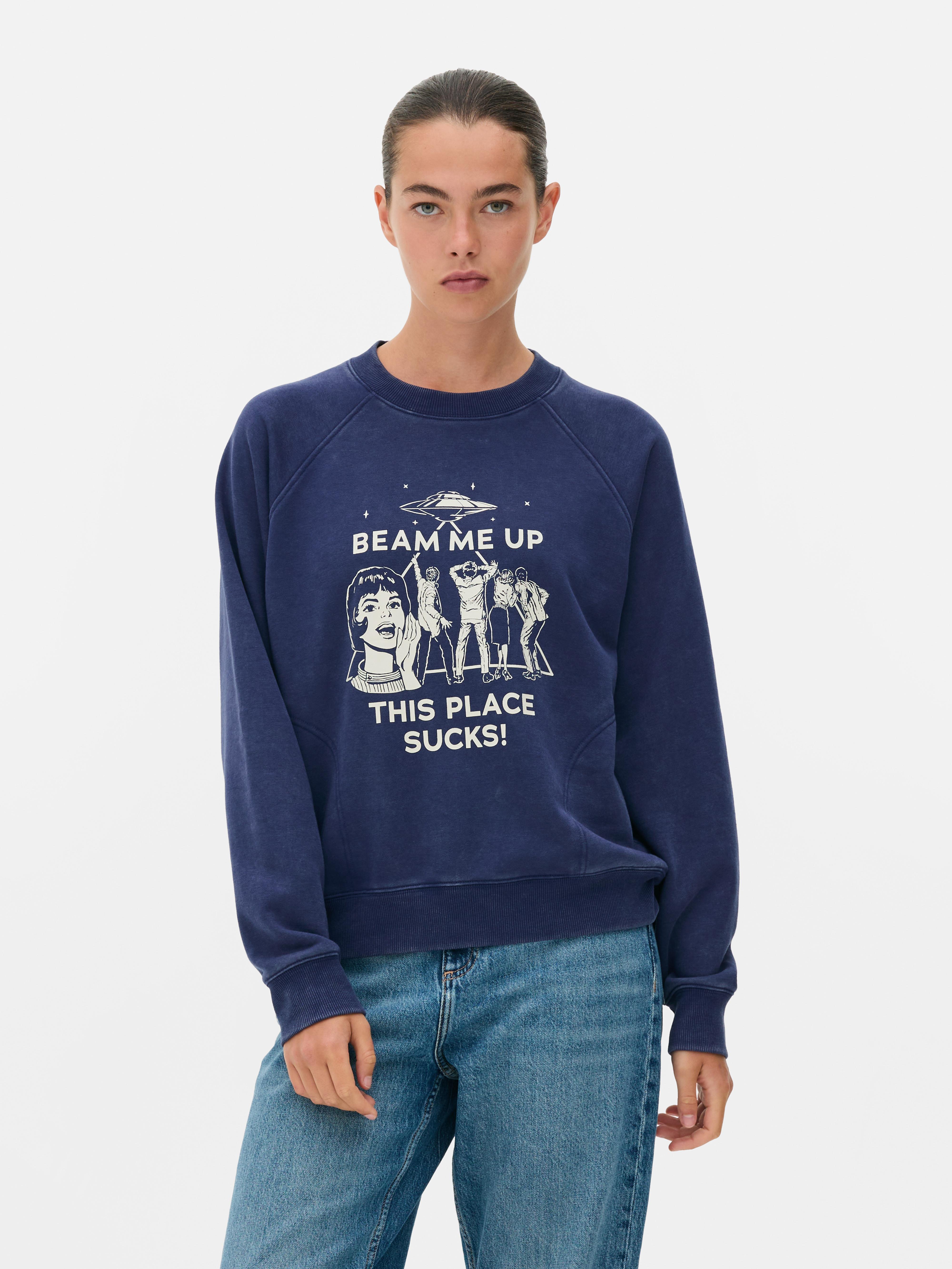Bluza z nadrukiem Stranger Things Beam Me Up