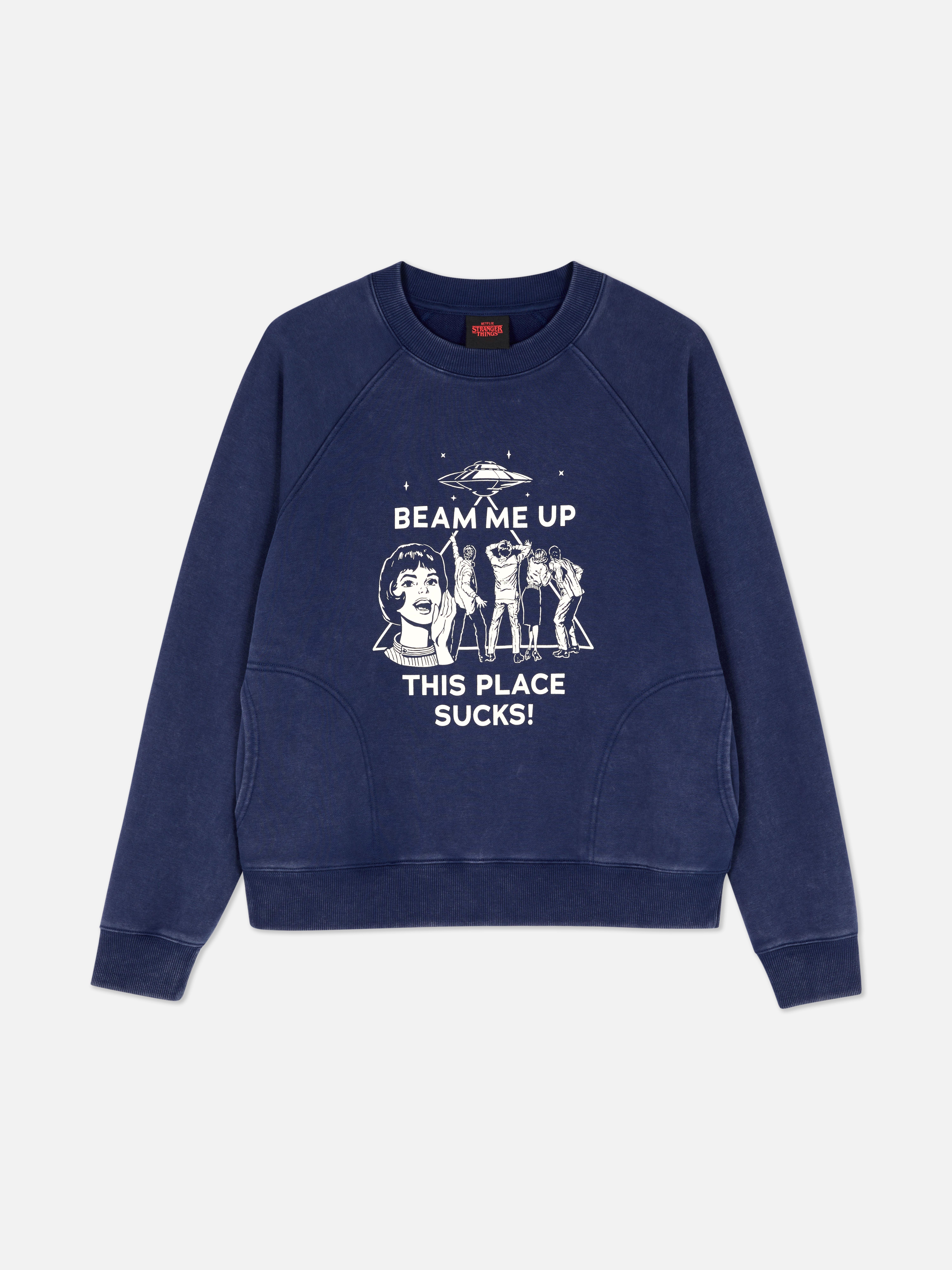 Bluza z nadrukiem Stranger Things Beam Me Up