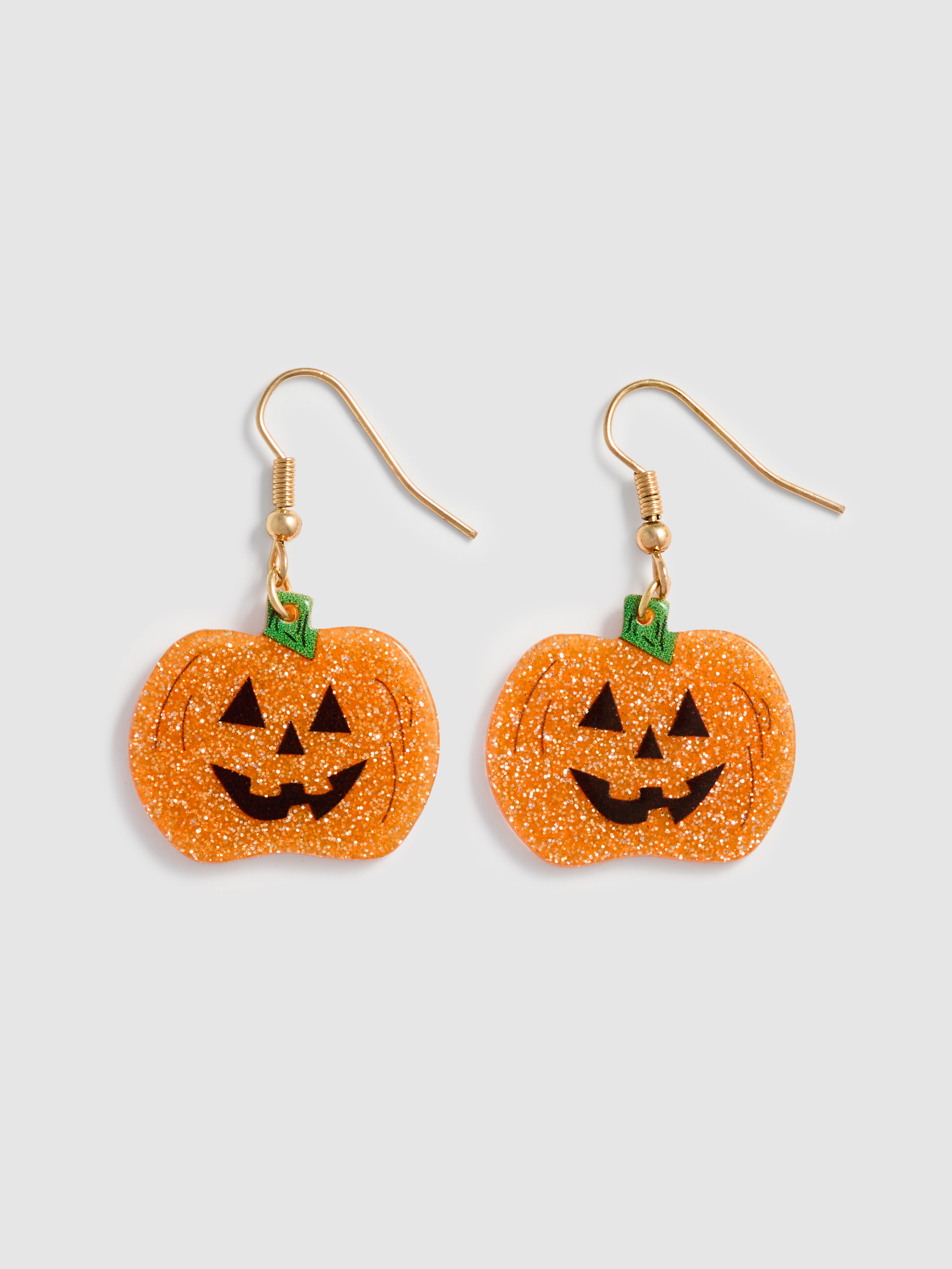 Halloween Pumpkin Drop Earrings