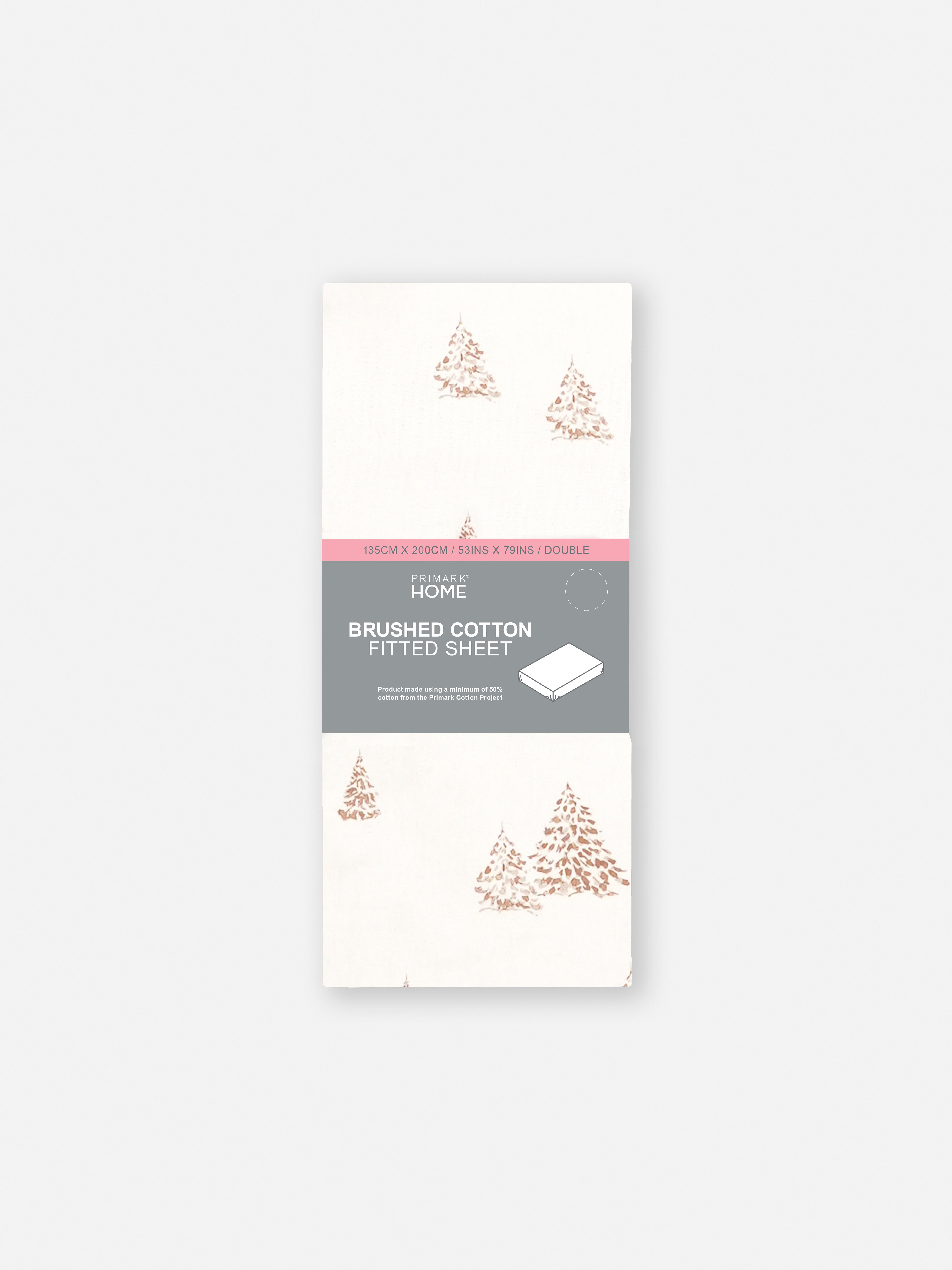 Brushed Cotton Alpine Woodland Double Fitted Sheet