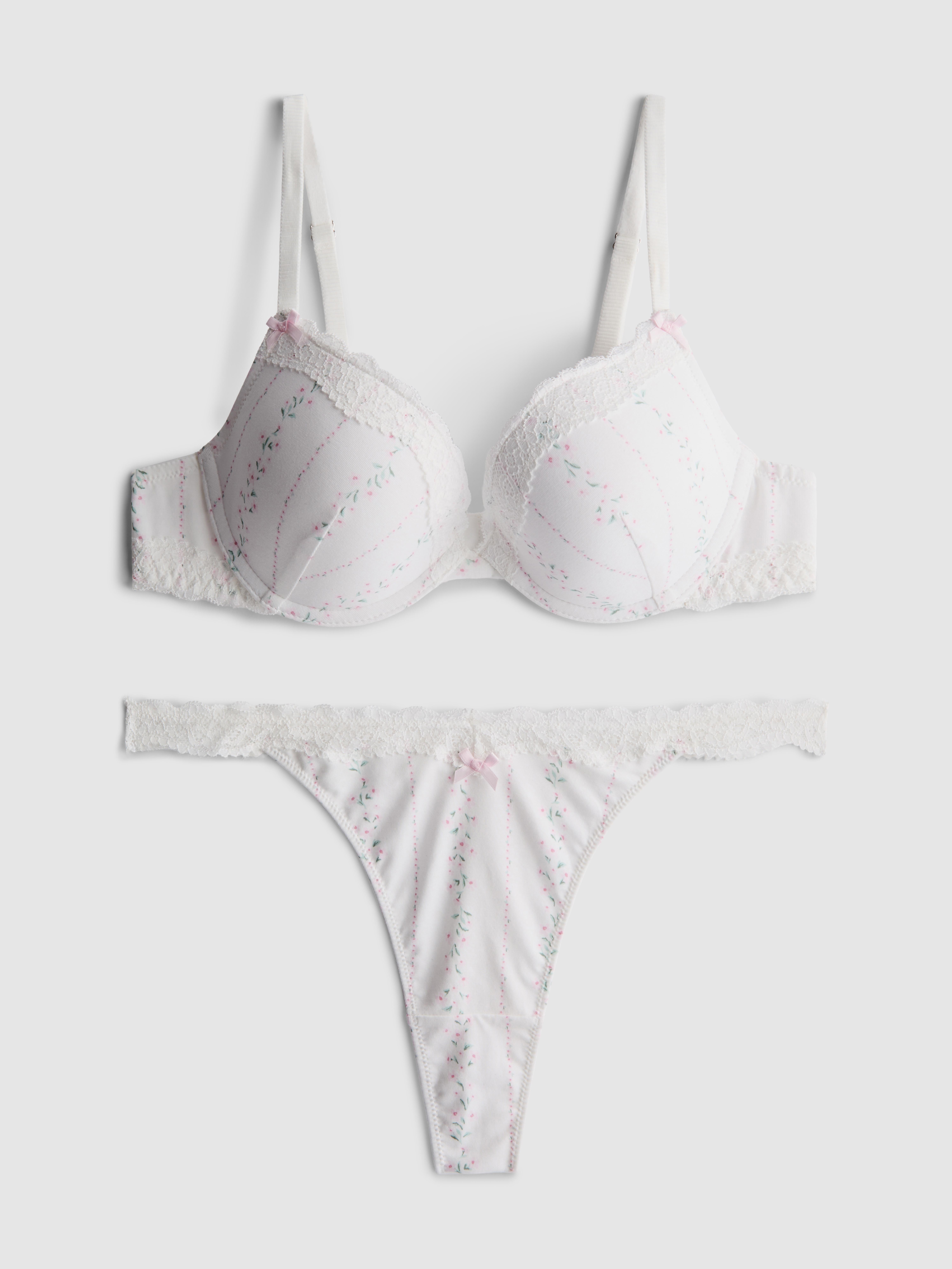 Love To Lounge Floral Push Up Underwear Set