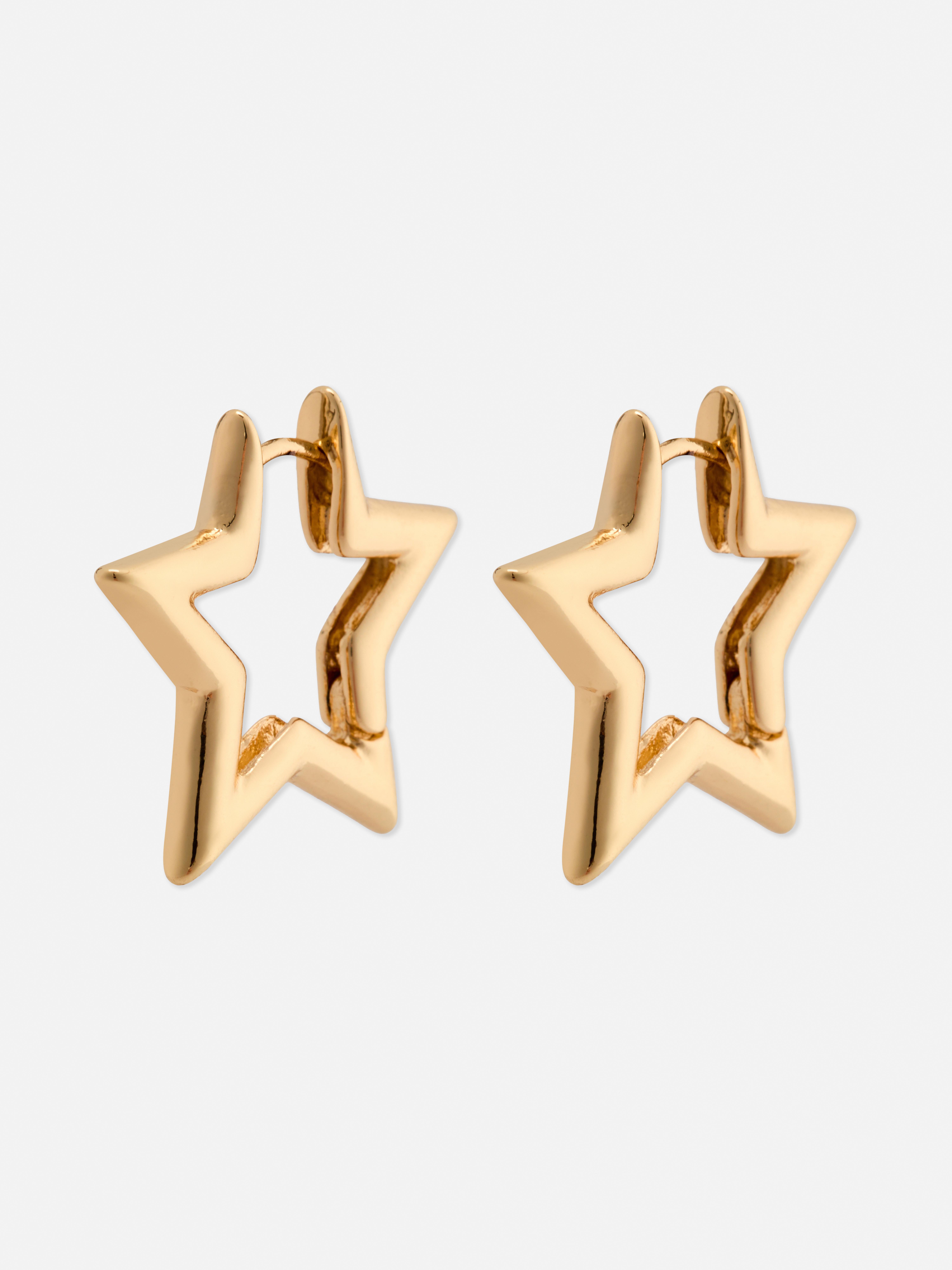 Star Hoop Earrings