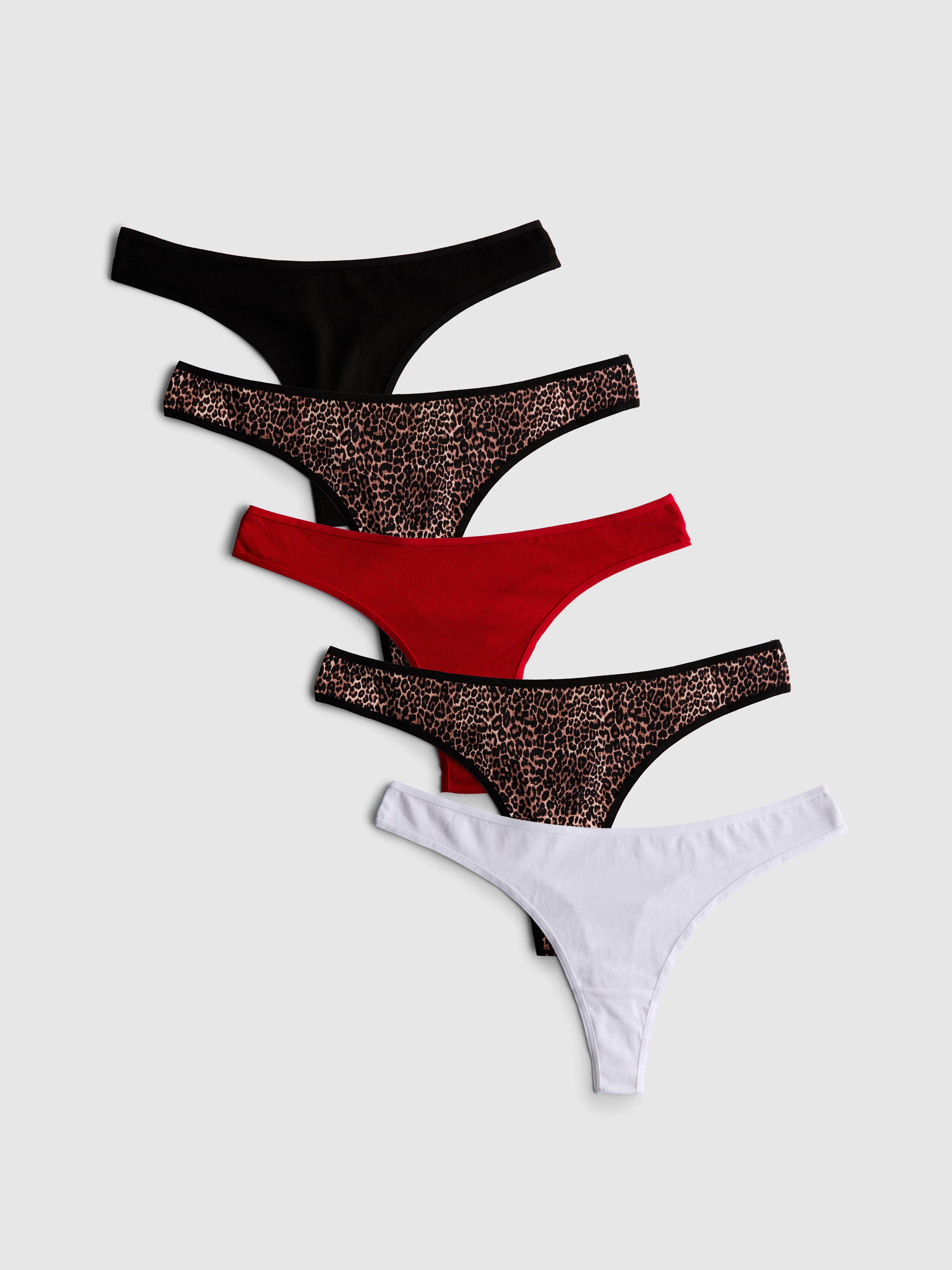 5-Pack Cotton Thongs