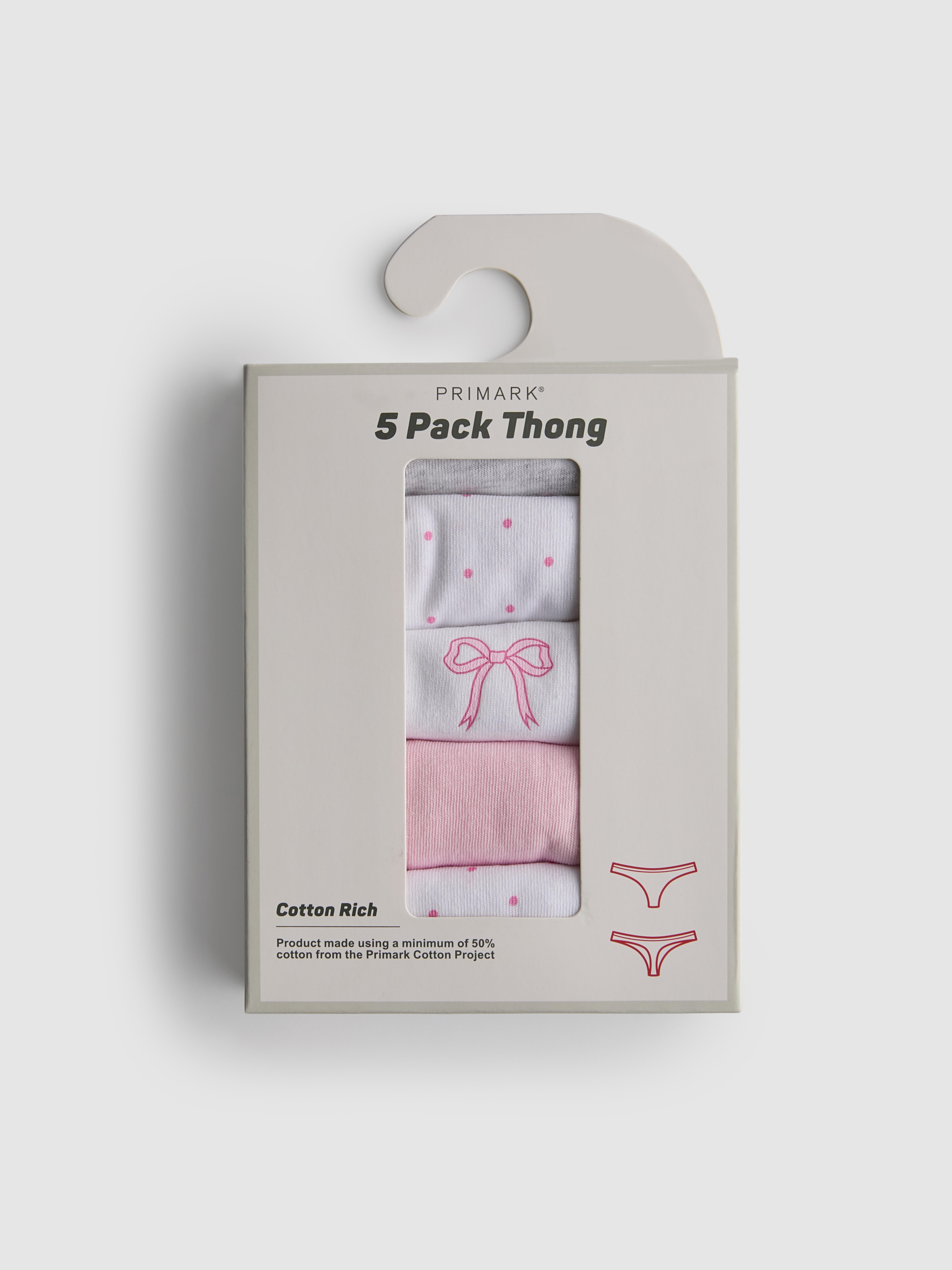 5-Pack Cotton Thongs