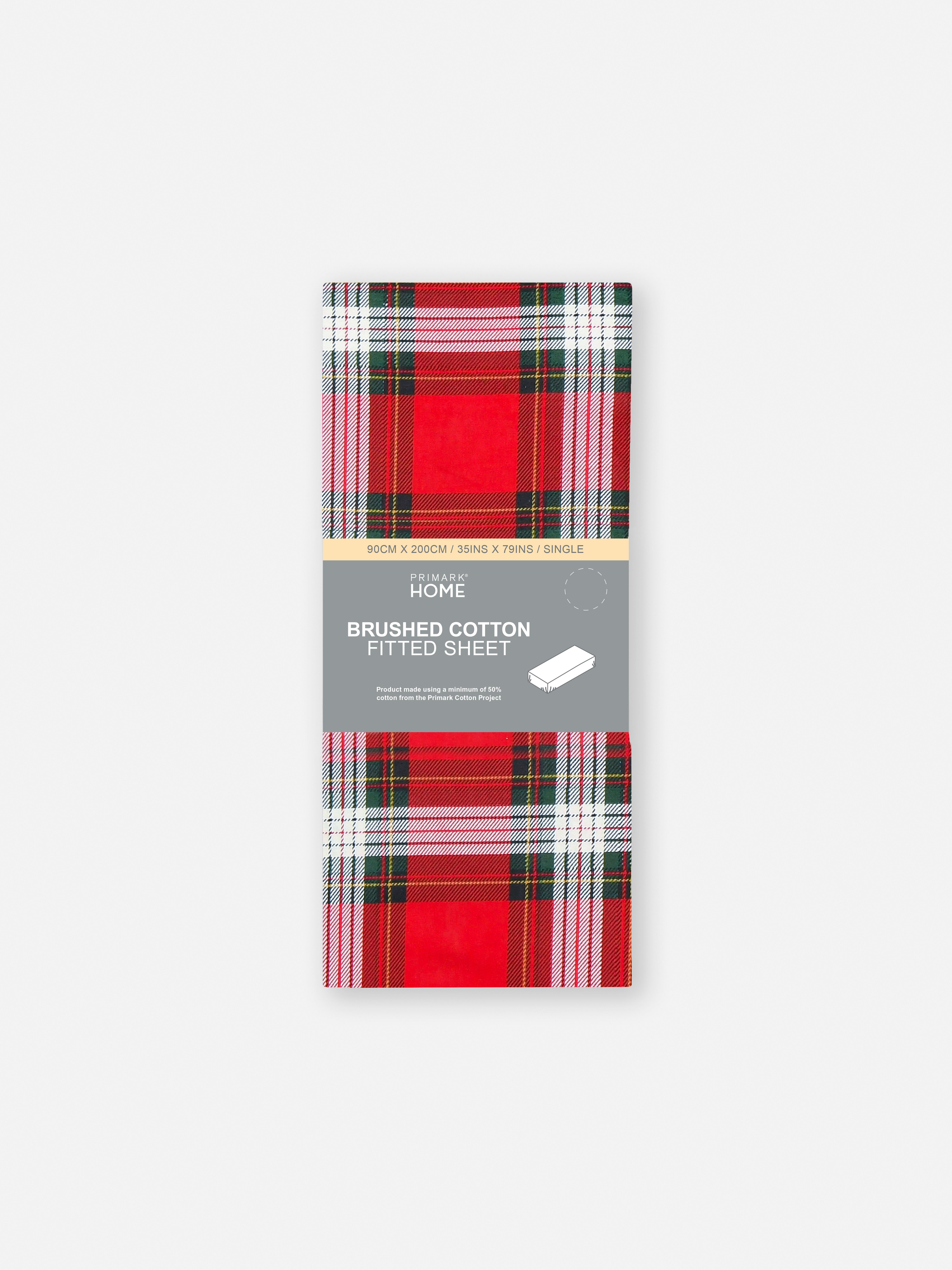 Tartan Single Fitted Sheet