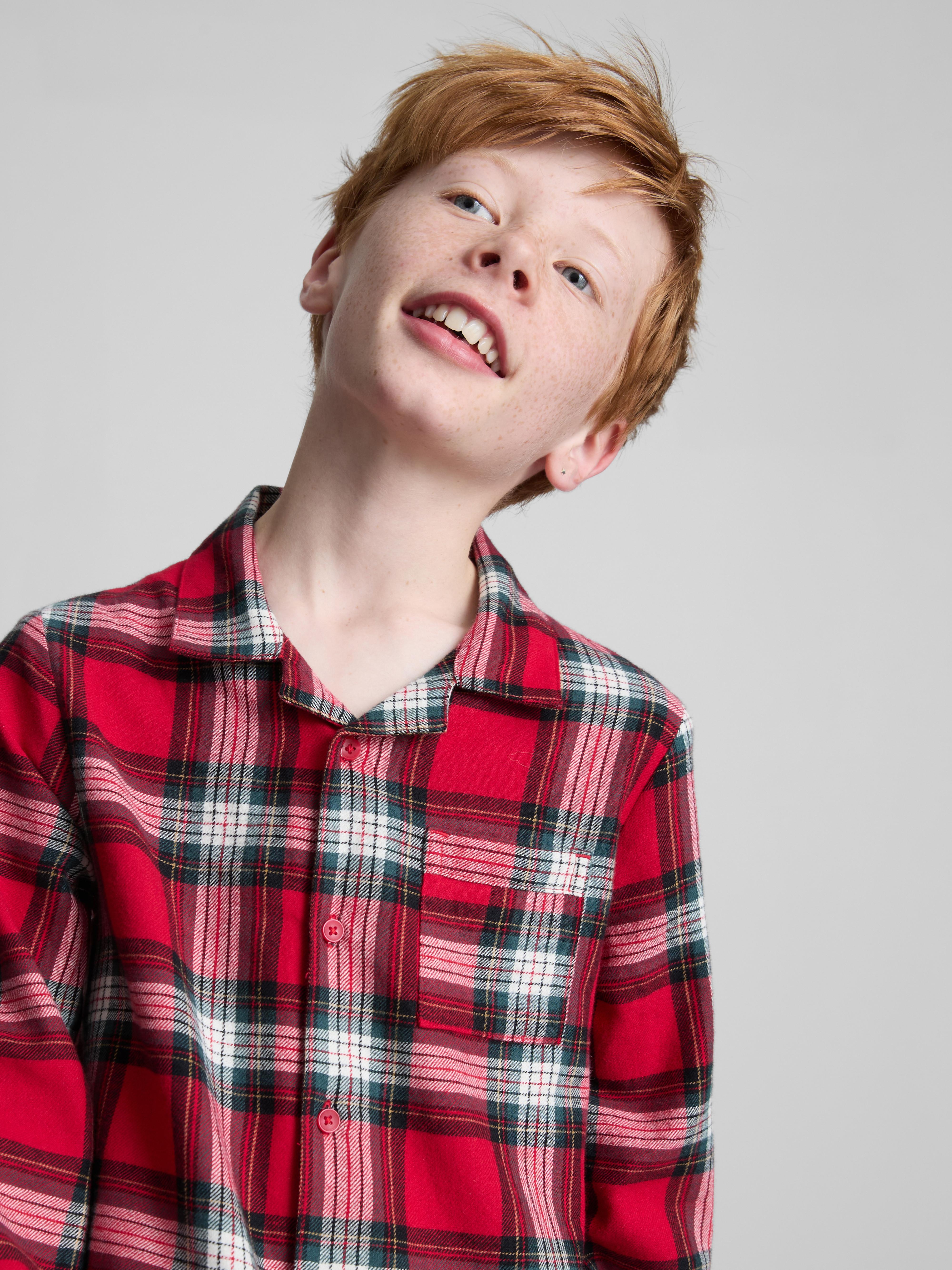 3-15yrs | Kid's Check Family Christmas Pyjamas