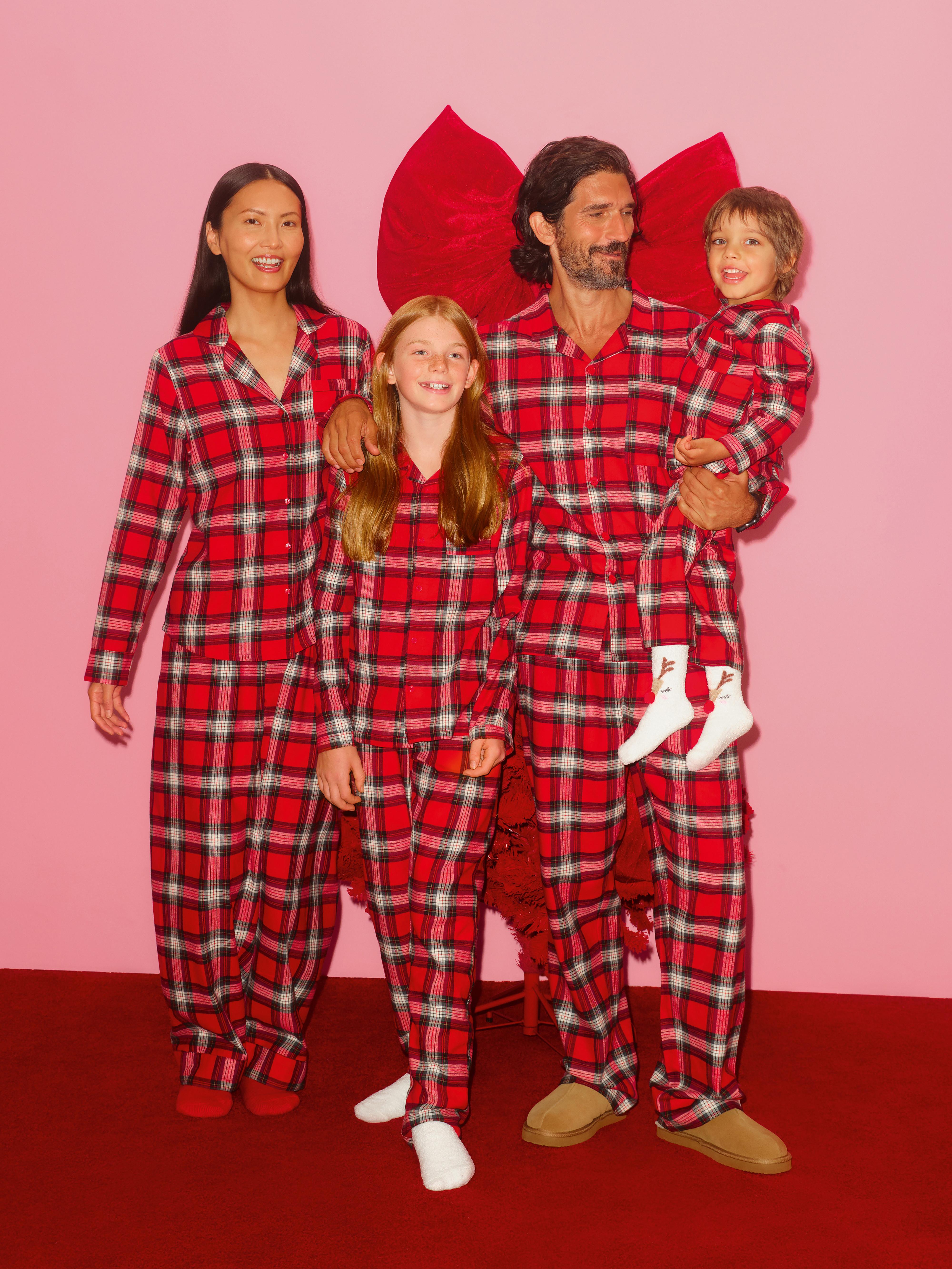 3-15 ans | Pyjama de Noël familial à carreaux pour enfant