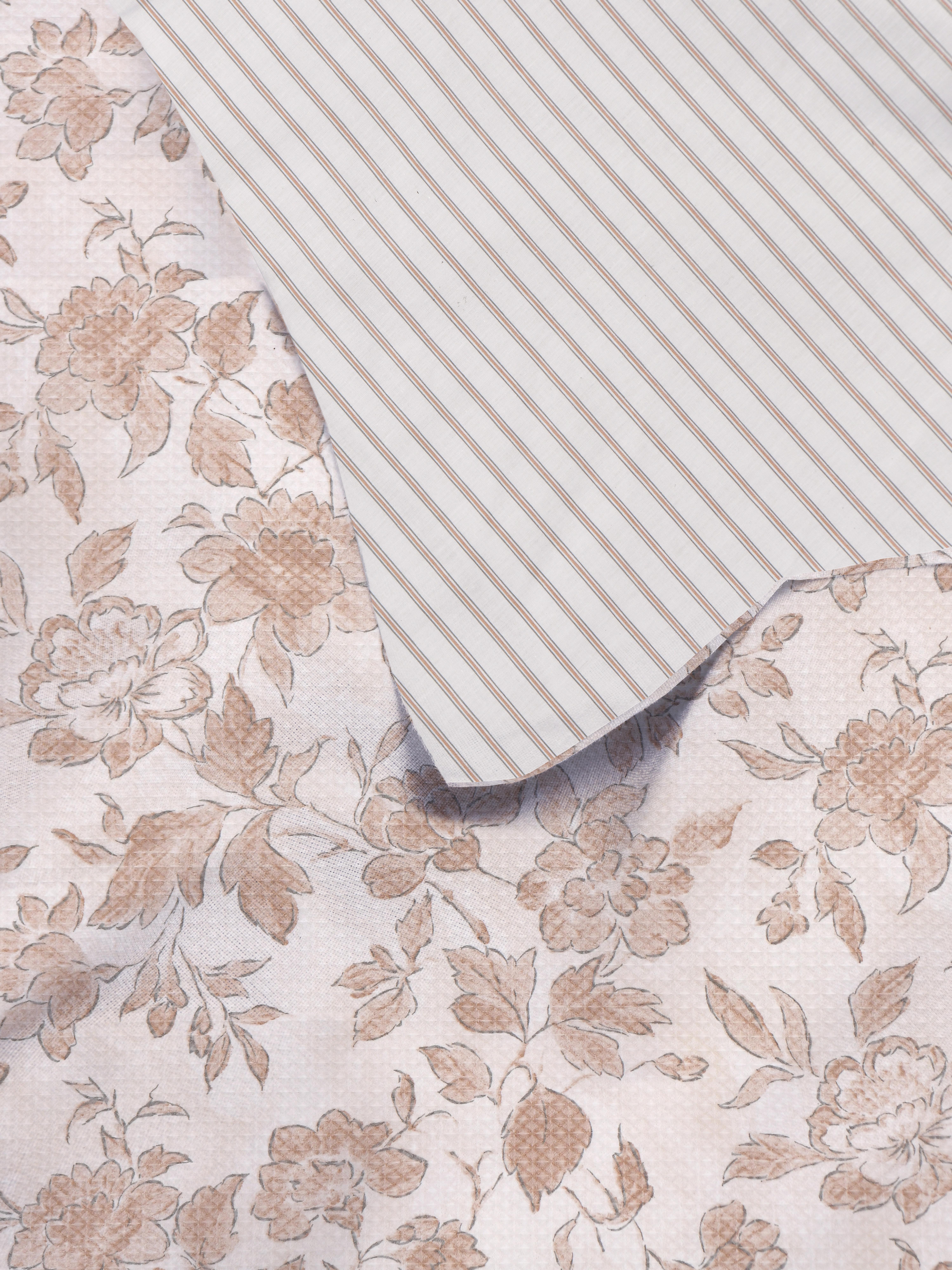 Floral Waffle Texture Super King Duvet Cover Set