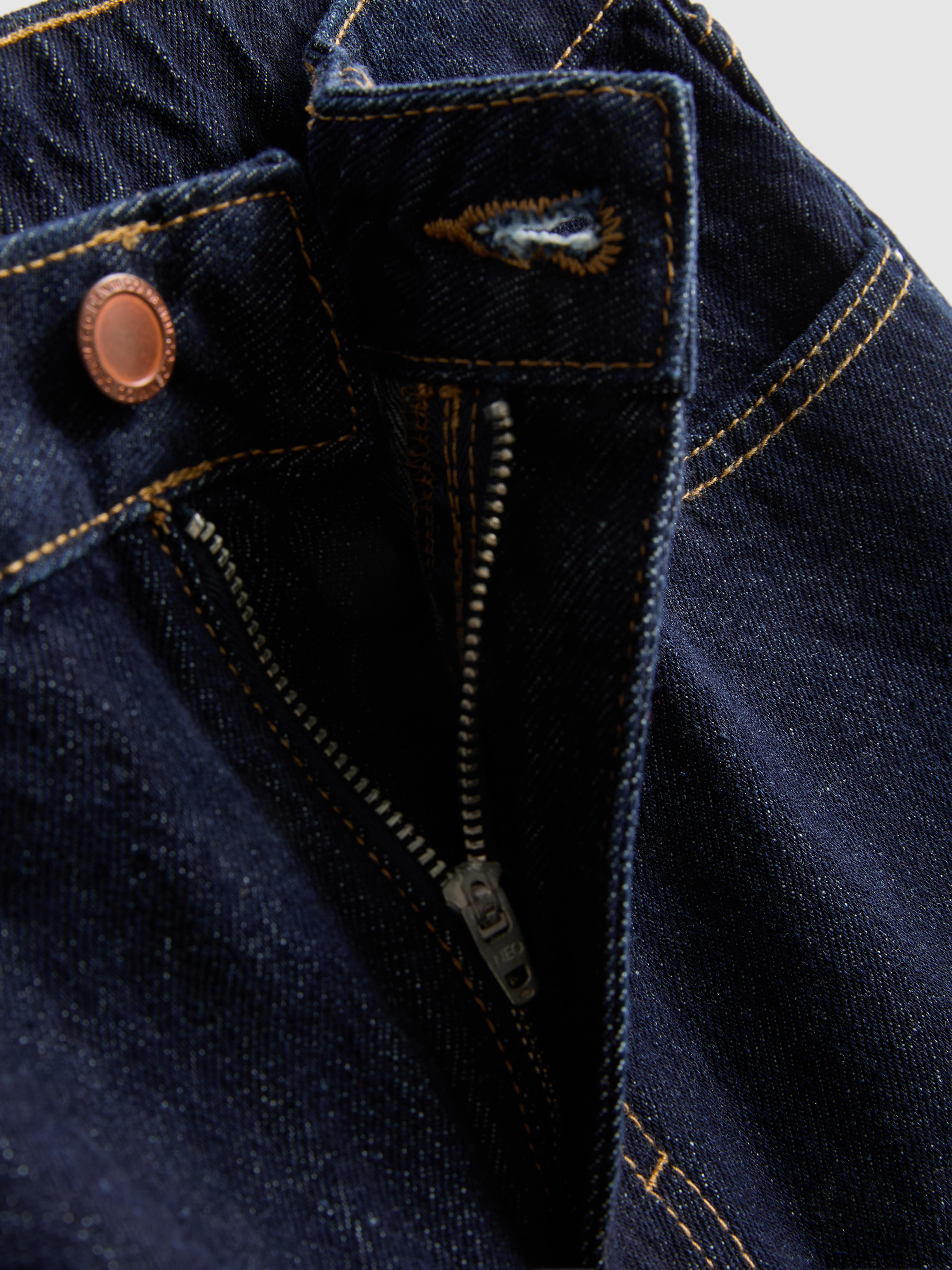 Jupe mi-longue en jean à carreaux