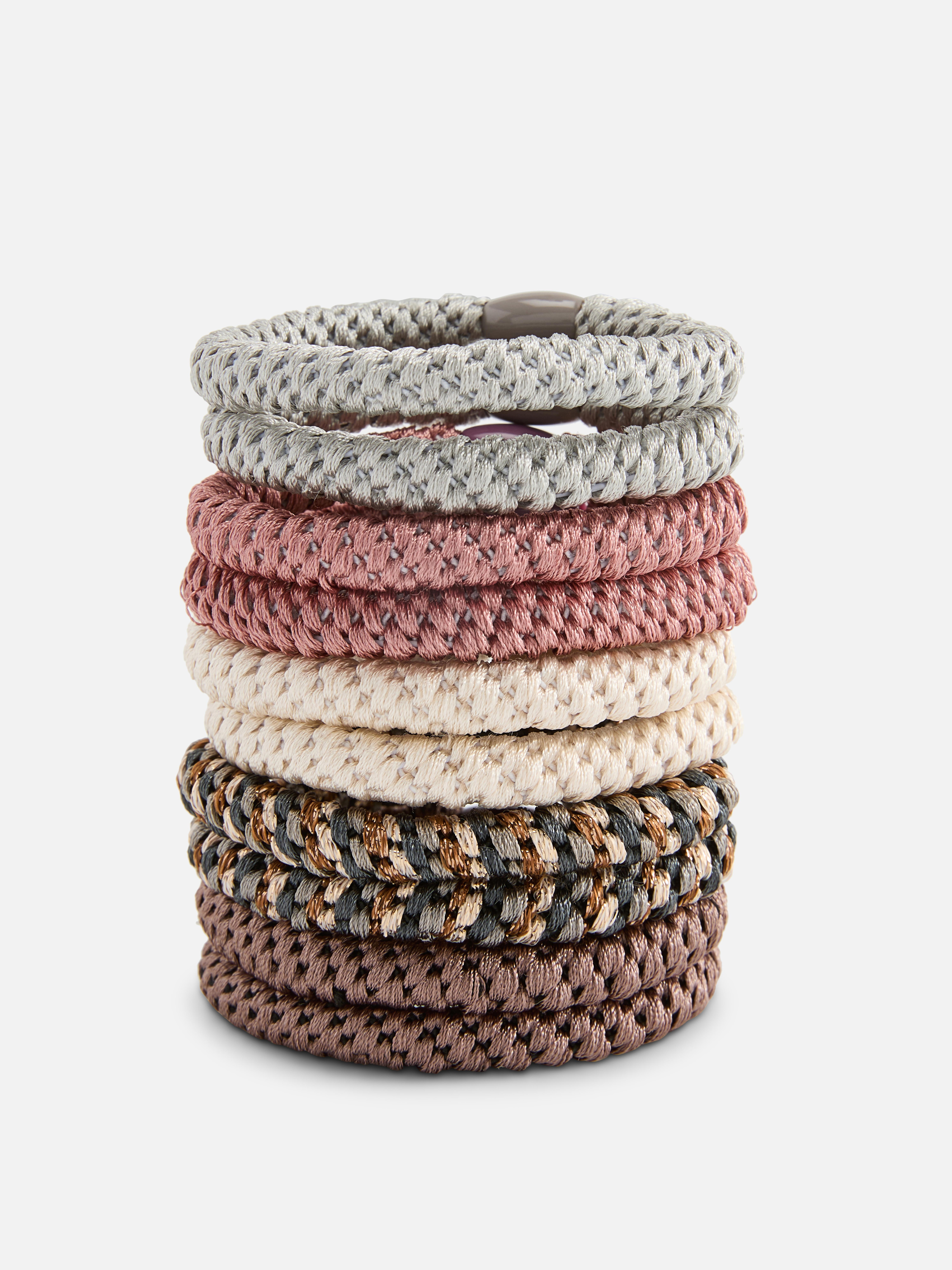 10pk Chunky Hair Elastics