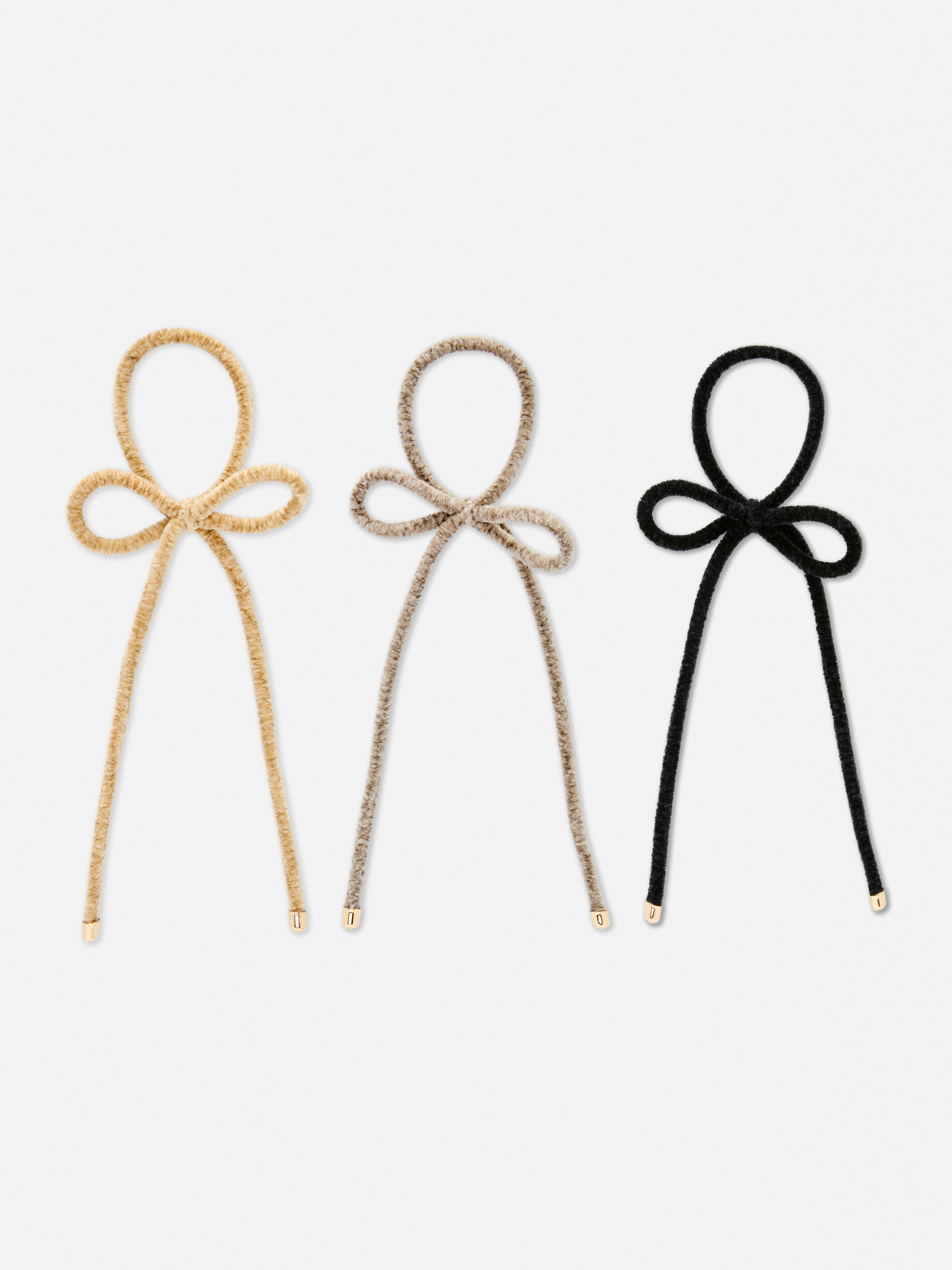 Pack 3 elásticos cabelo laço