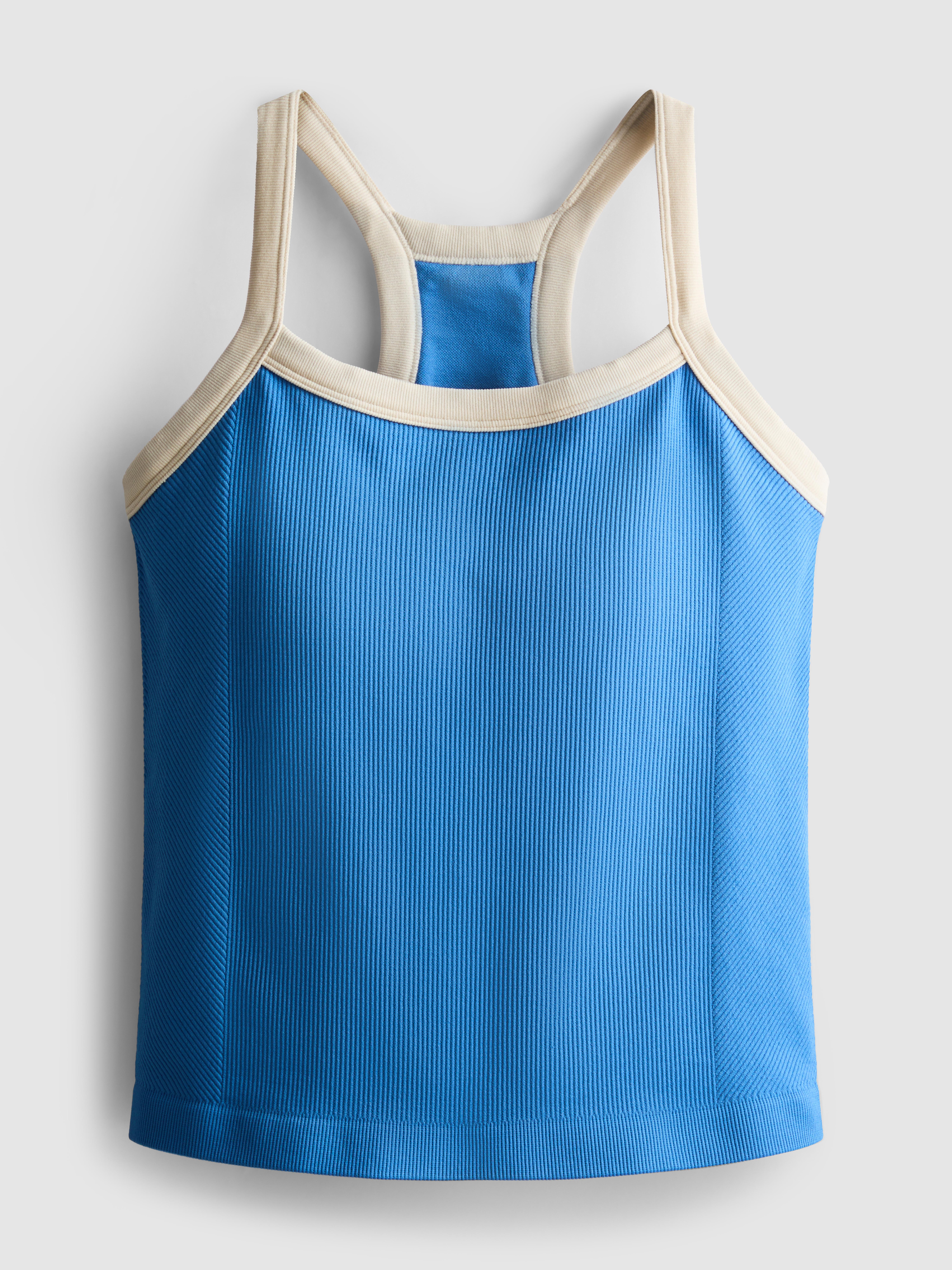 Seamless Contrast Trim Vest