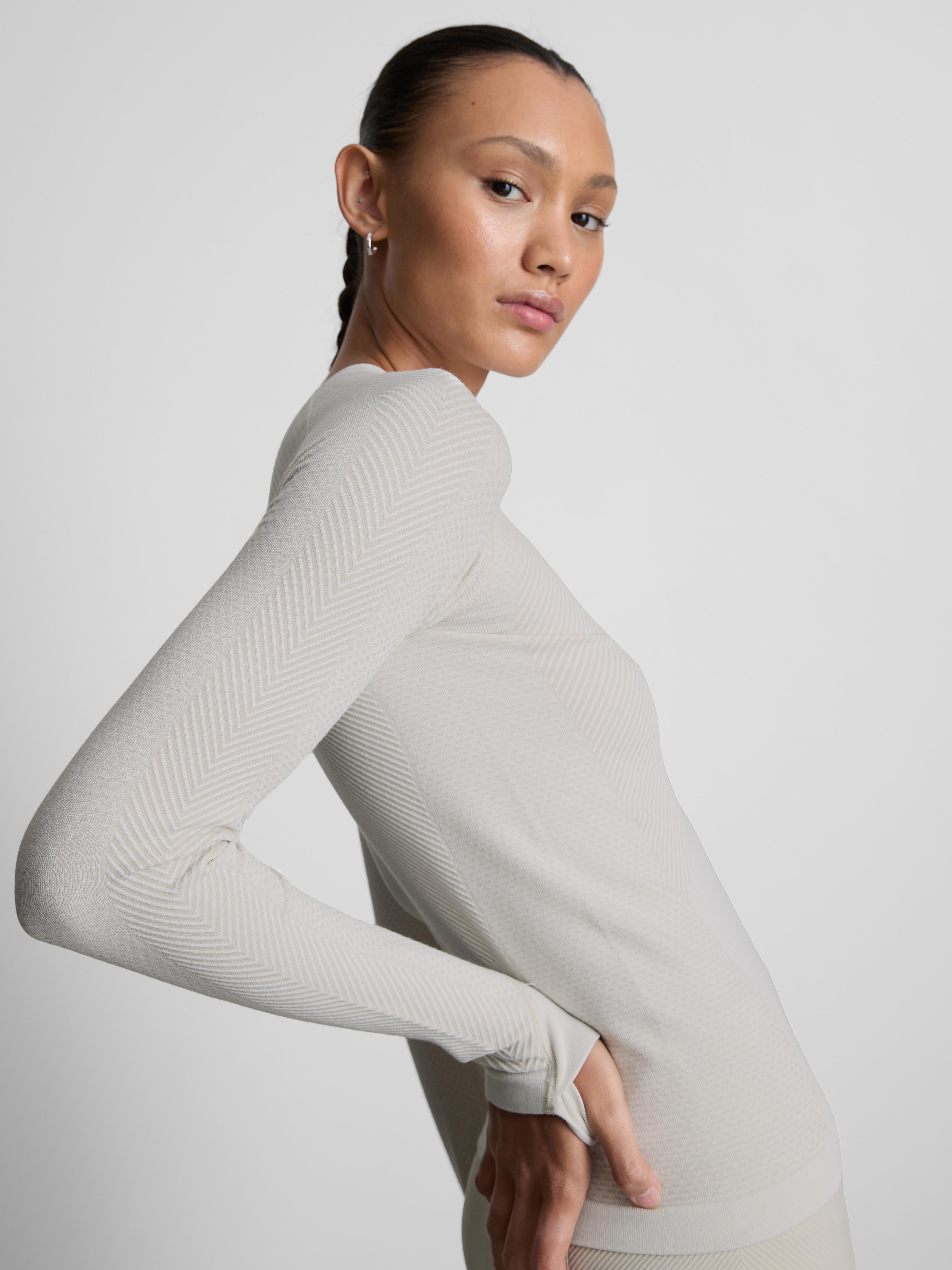 Seamless Chevron Long Sleeve Tee
