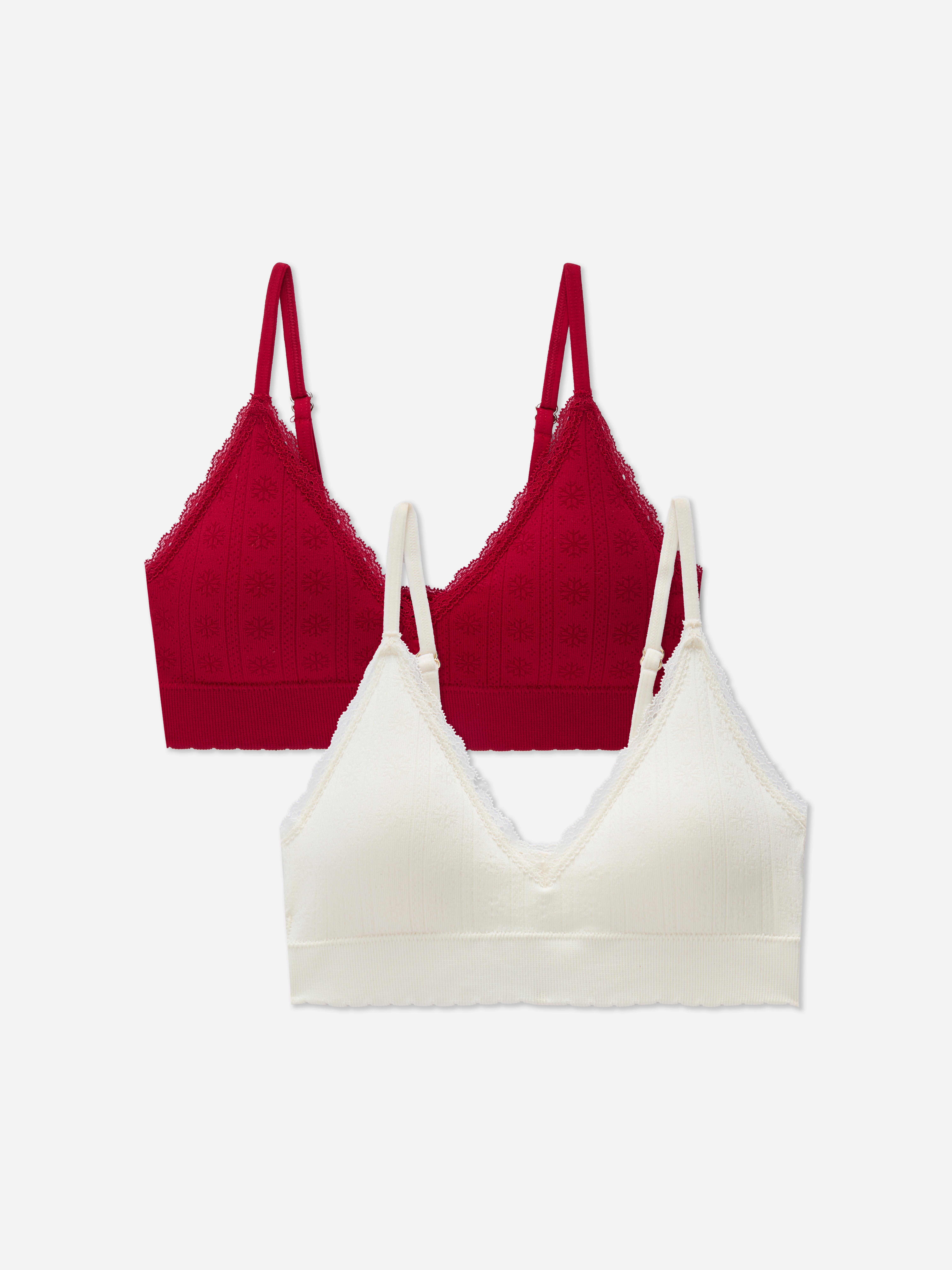 Pack de 2 bralettes triangulares sin costuras