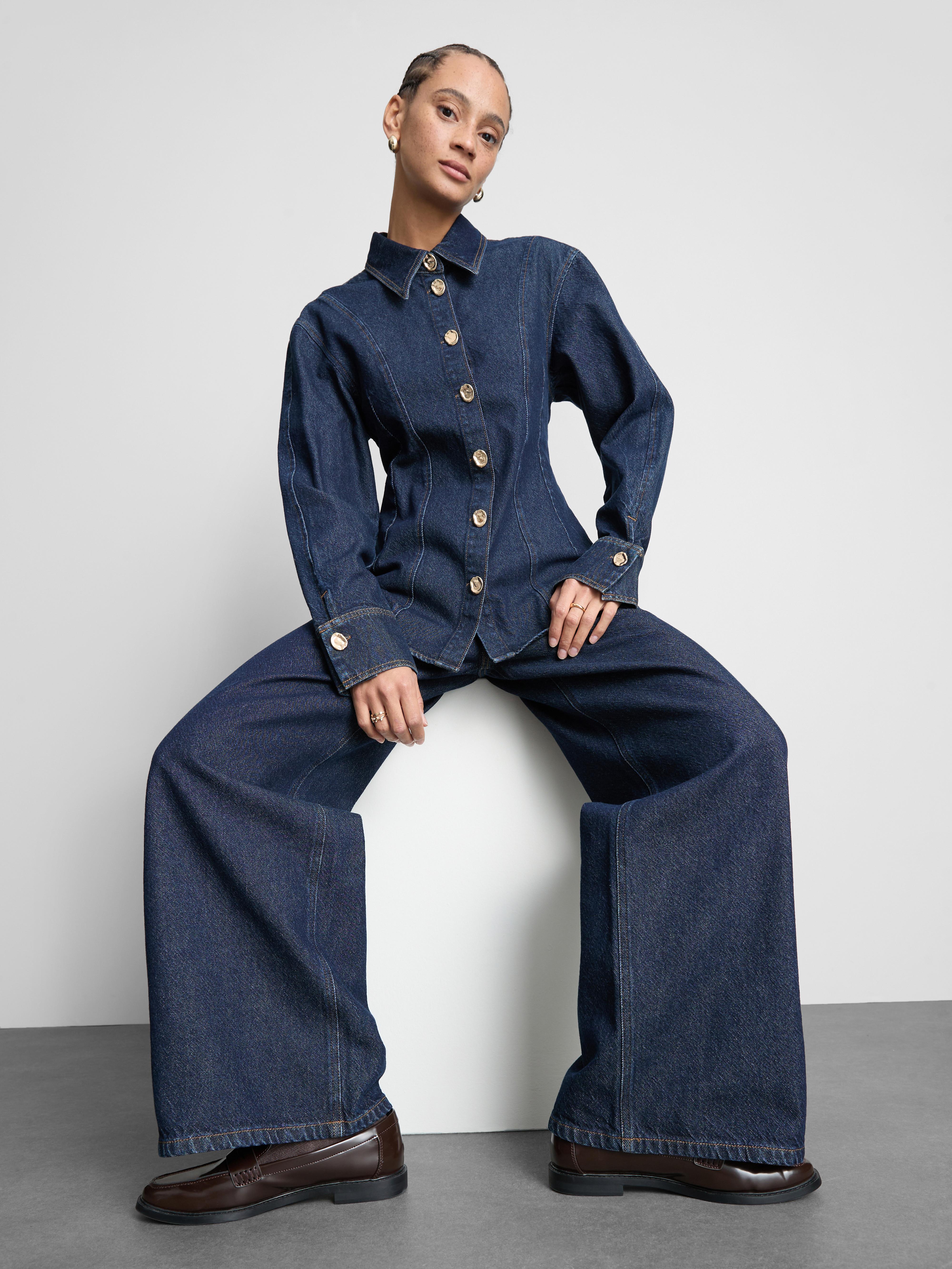 Chemise cintrée en denim de coton Paula Echevarría