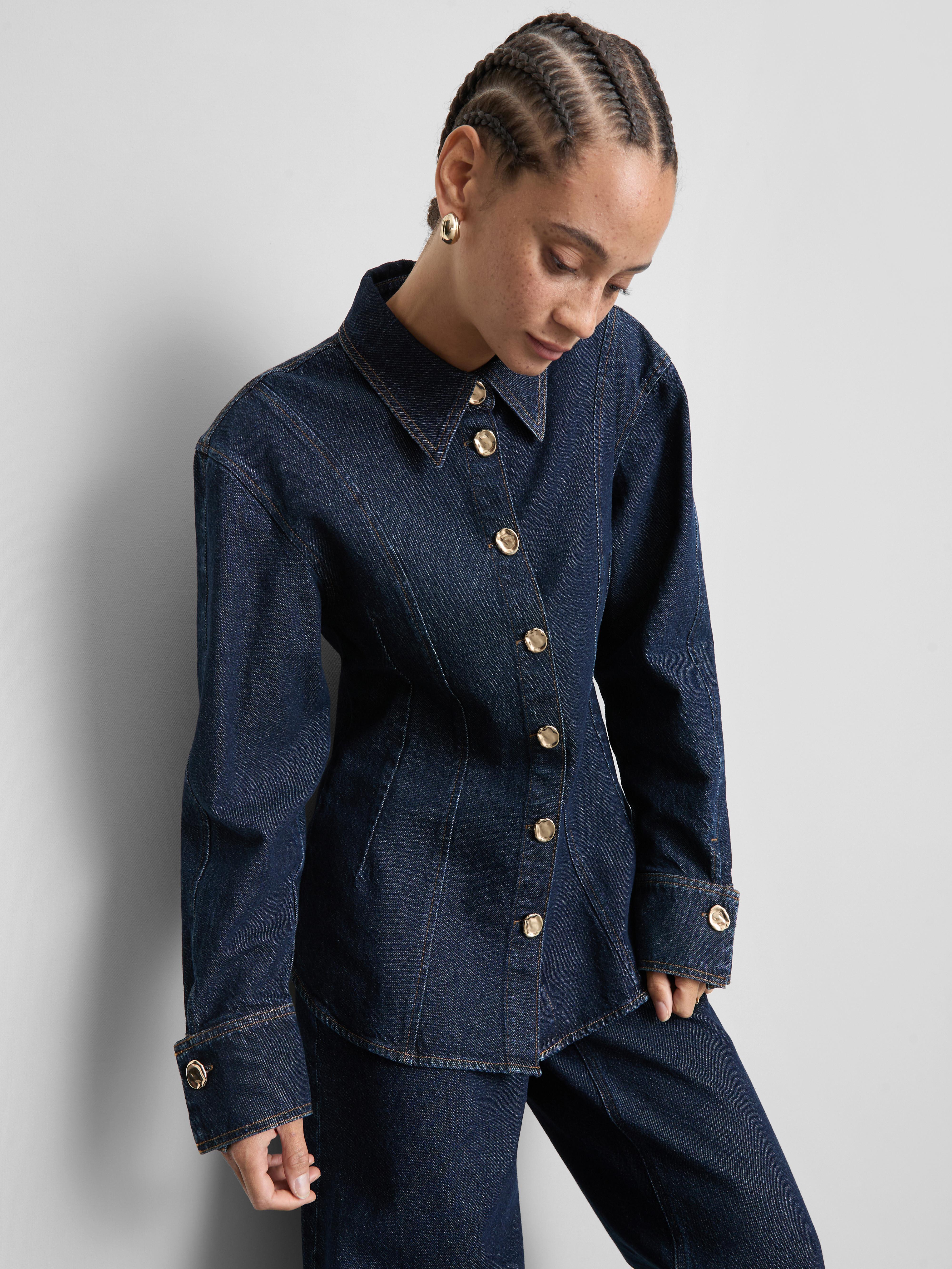 Chemise cintrée en denim de coton Paula Echevarría