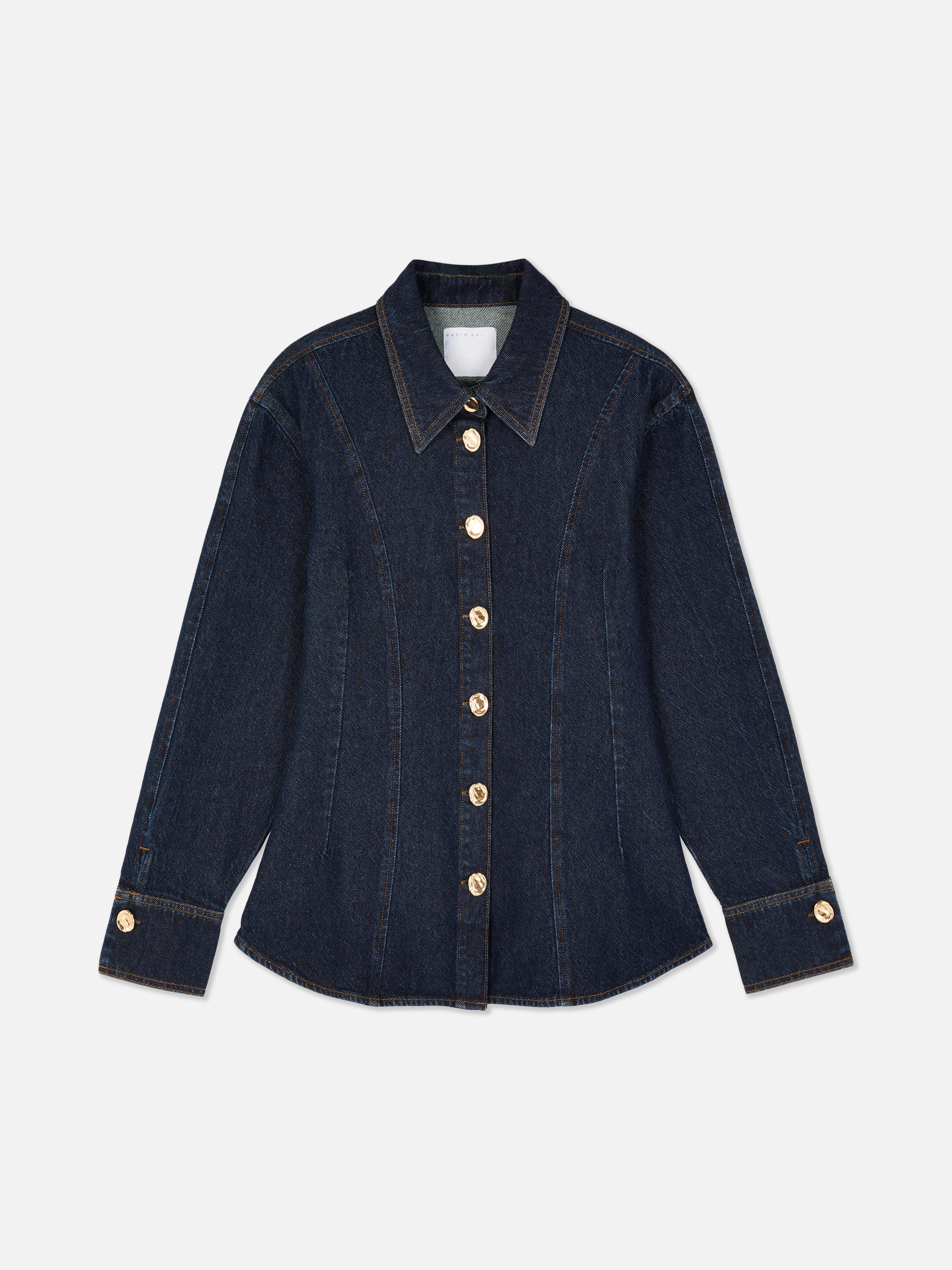 Chemise cintrée en denim de coton Paula Echevarría