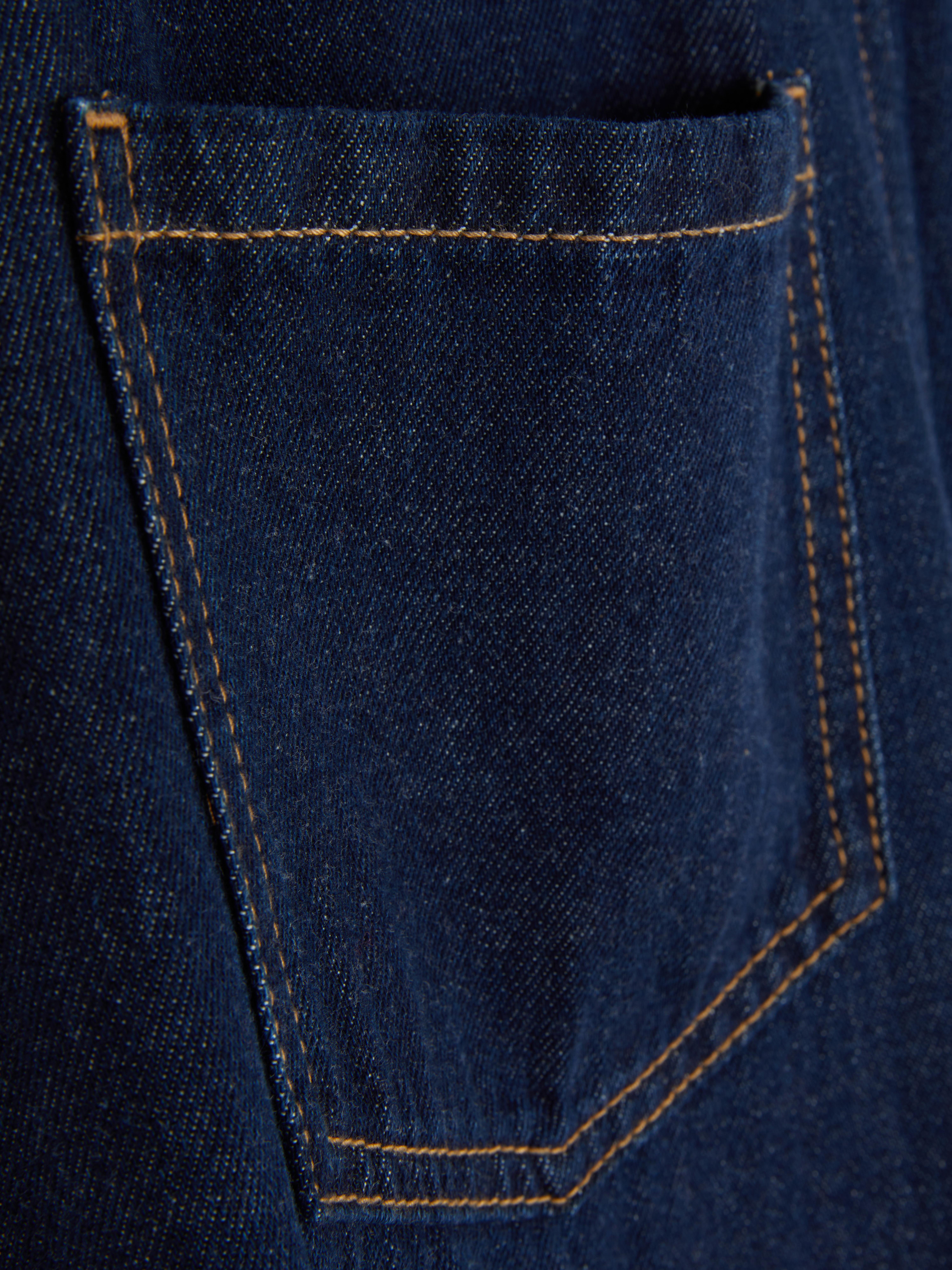 Mid-Rise Belted Wide Leg Jeans