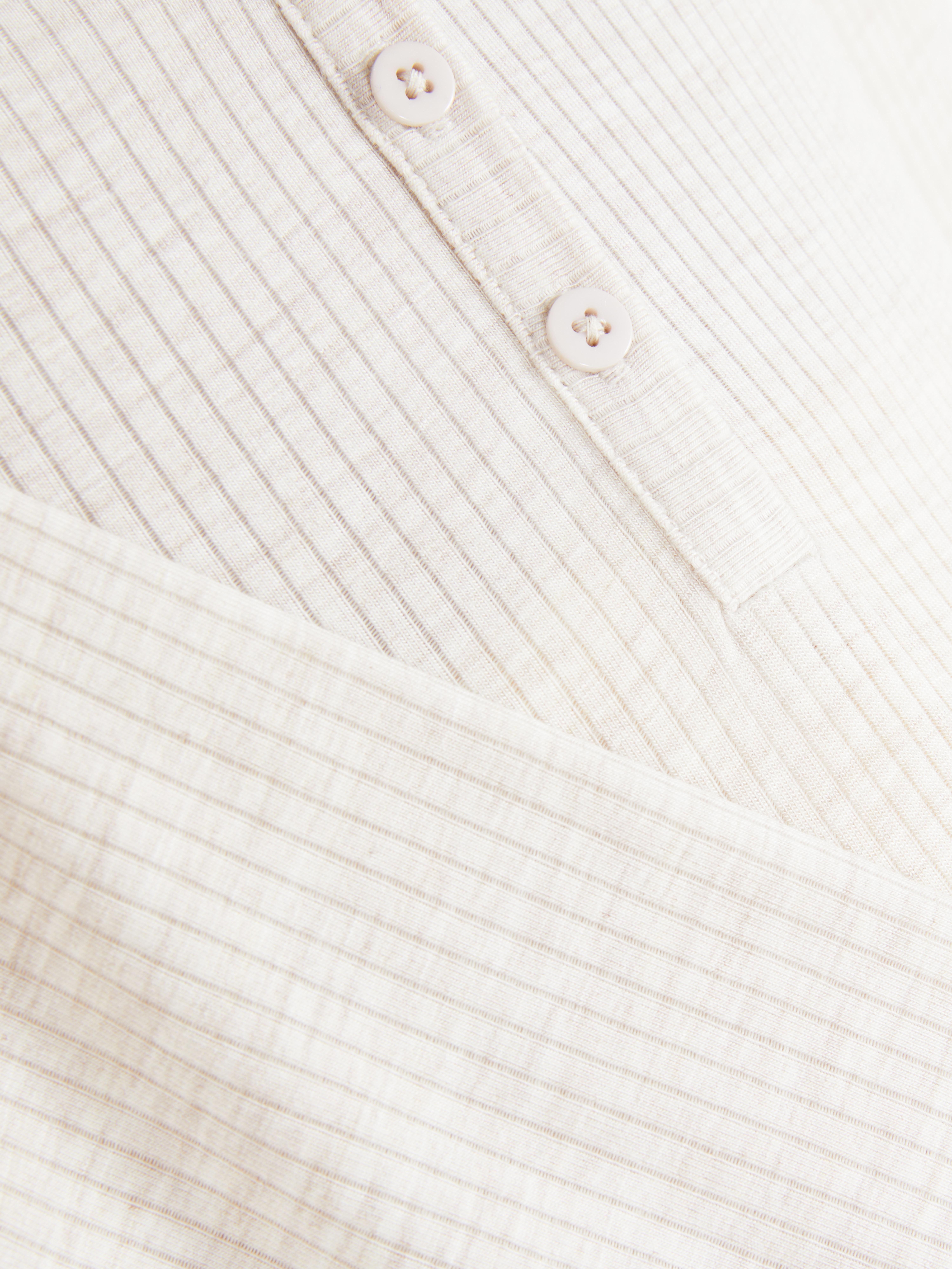 Maternity Ribbed Long Sleeve Pyjama Top