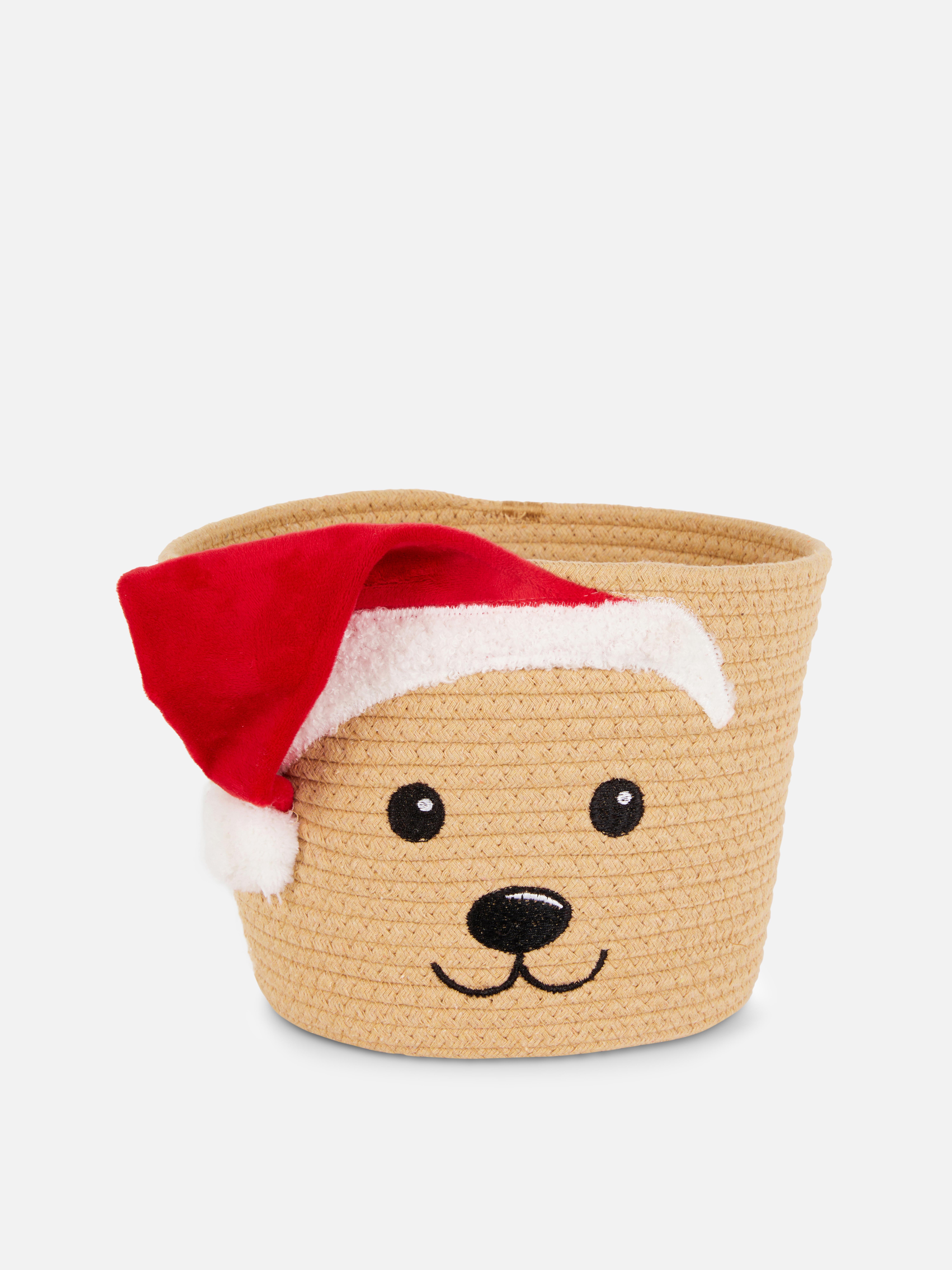 Christmas Teddy Bear Storage Basket
