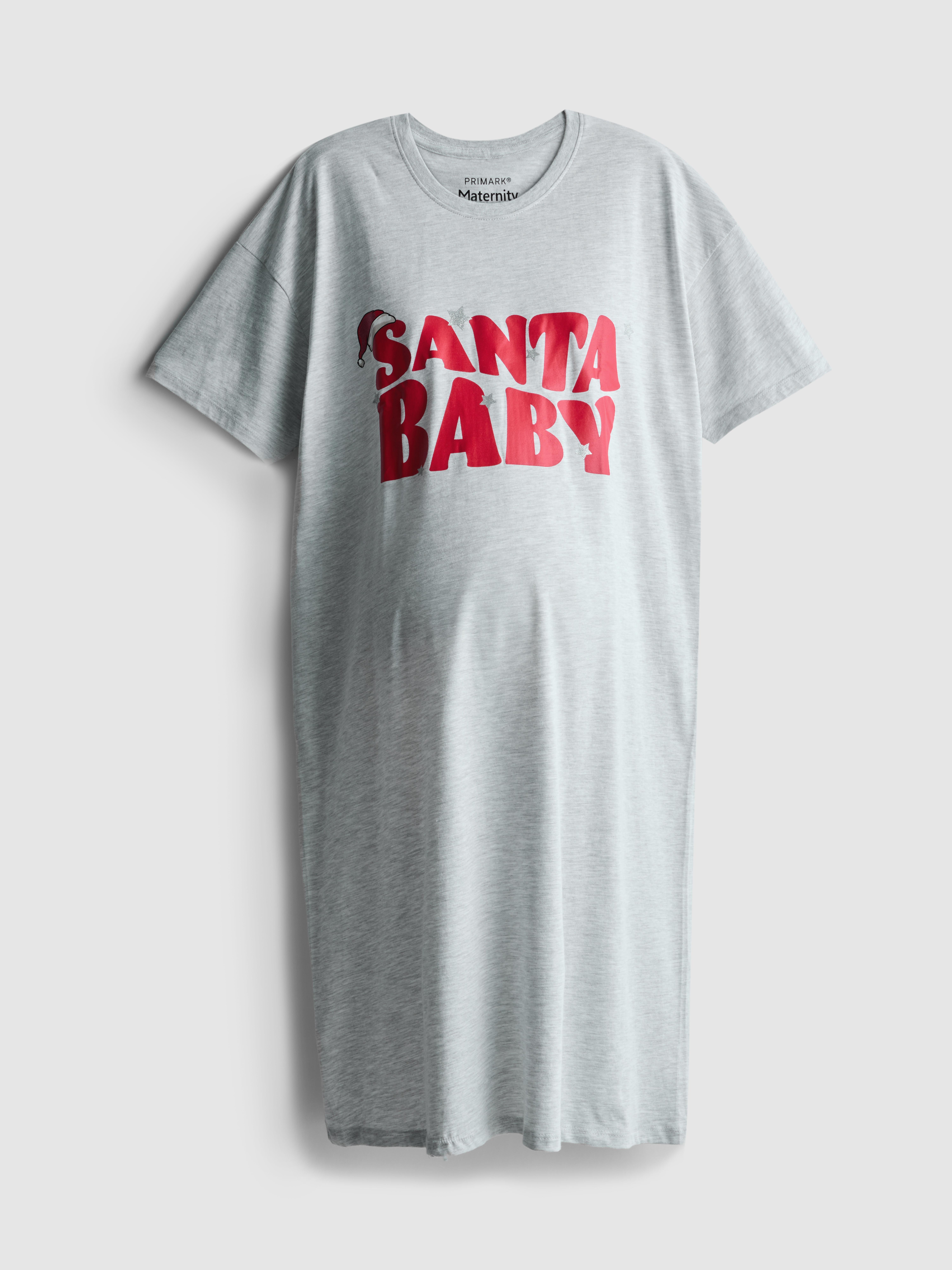 Christmas Maternity Santa Baby Nightshirt