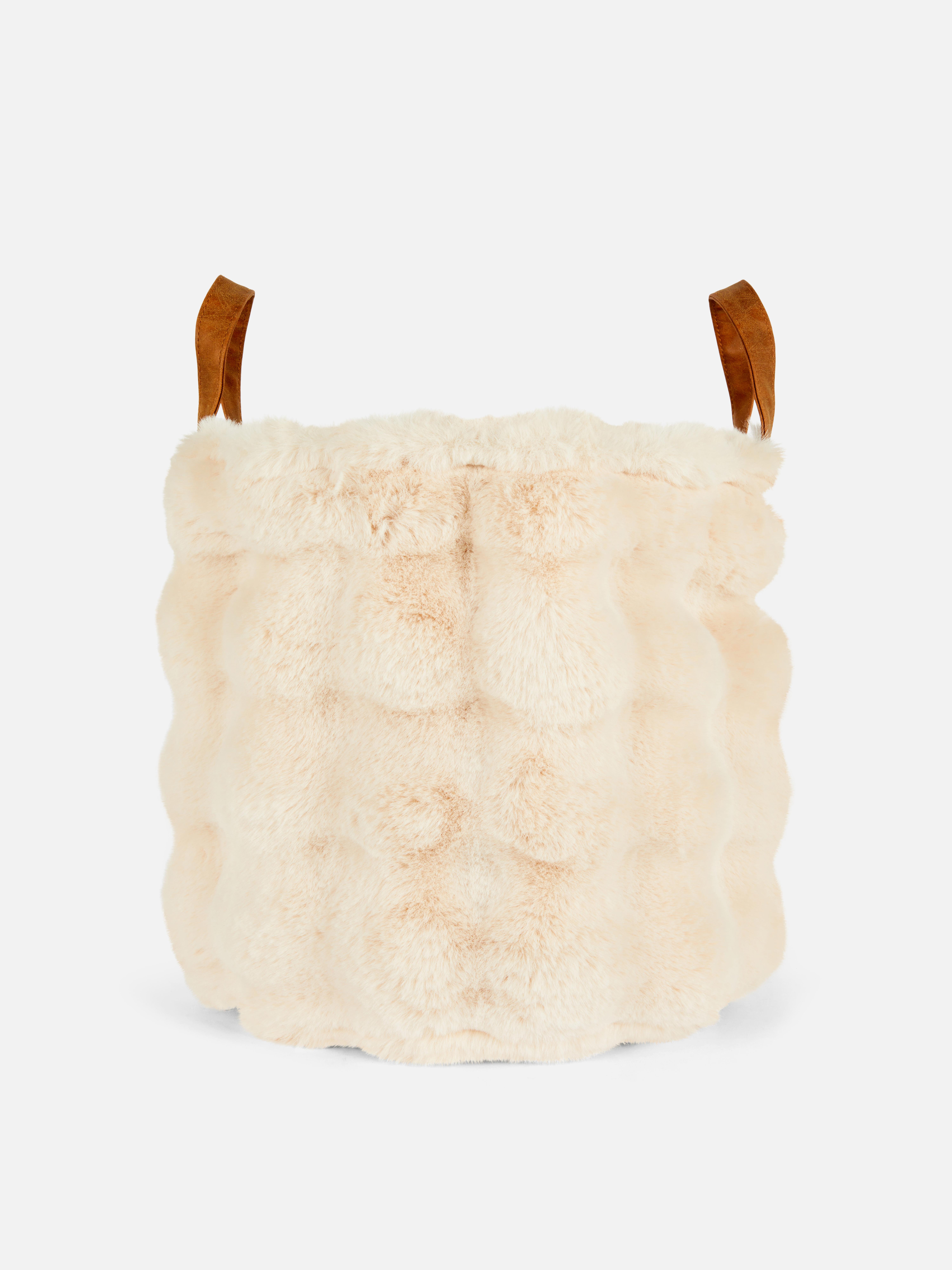 Faux Fur Storage Basket