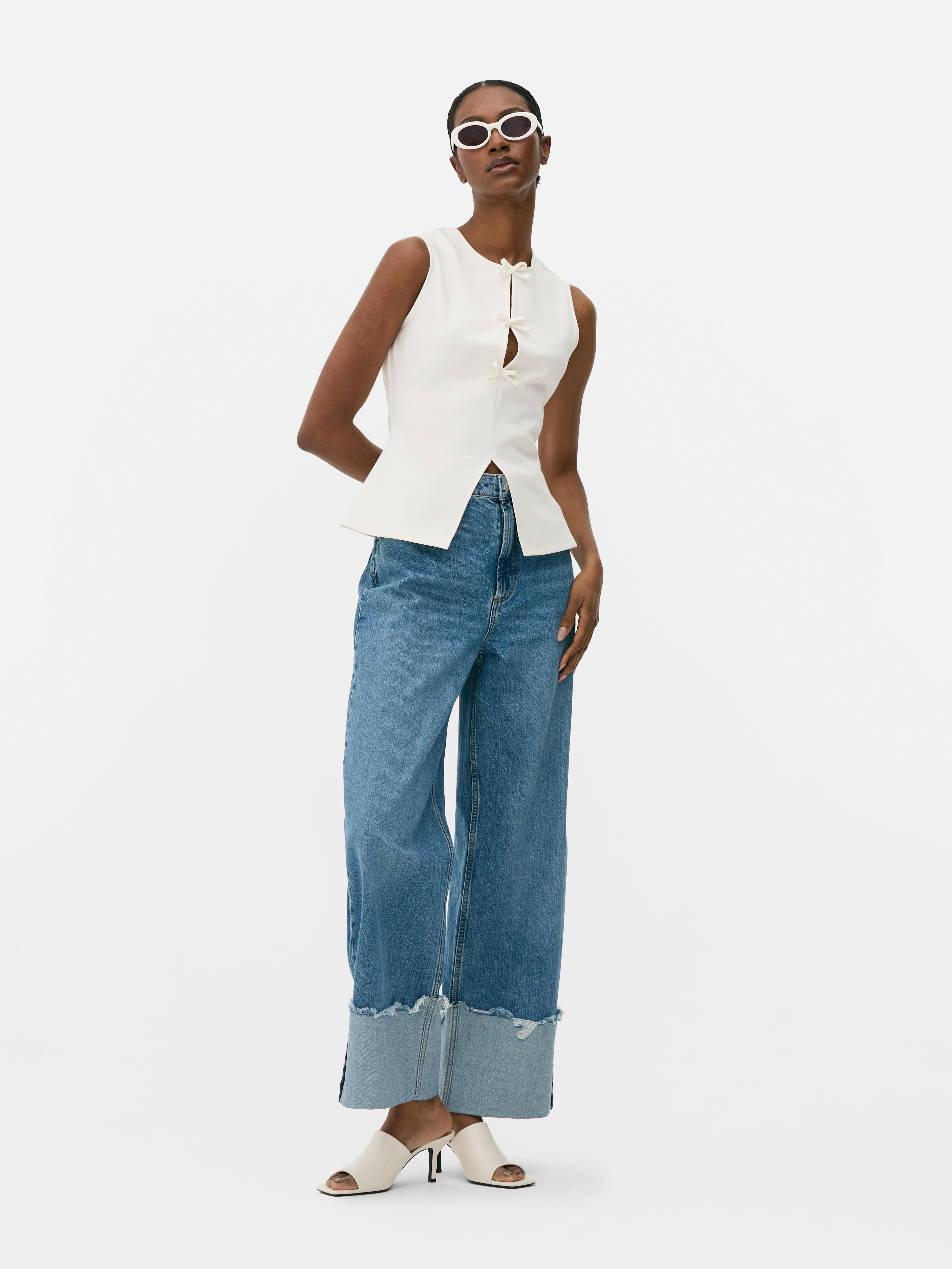 Top peplum detalhe laço