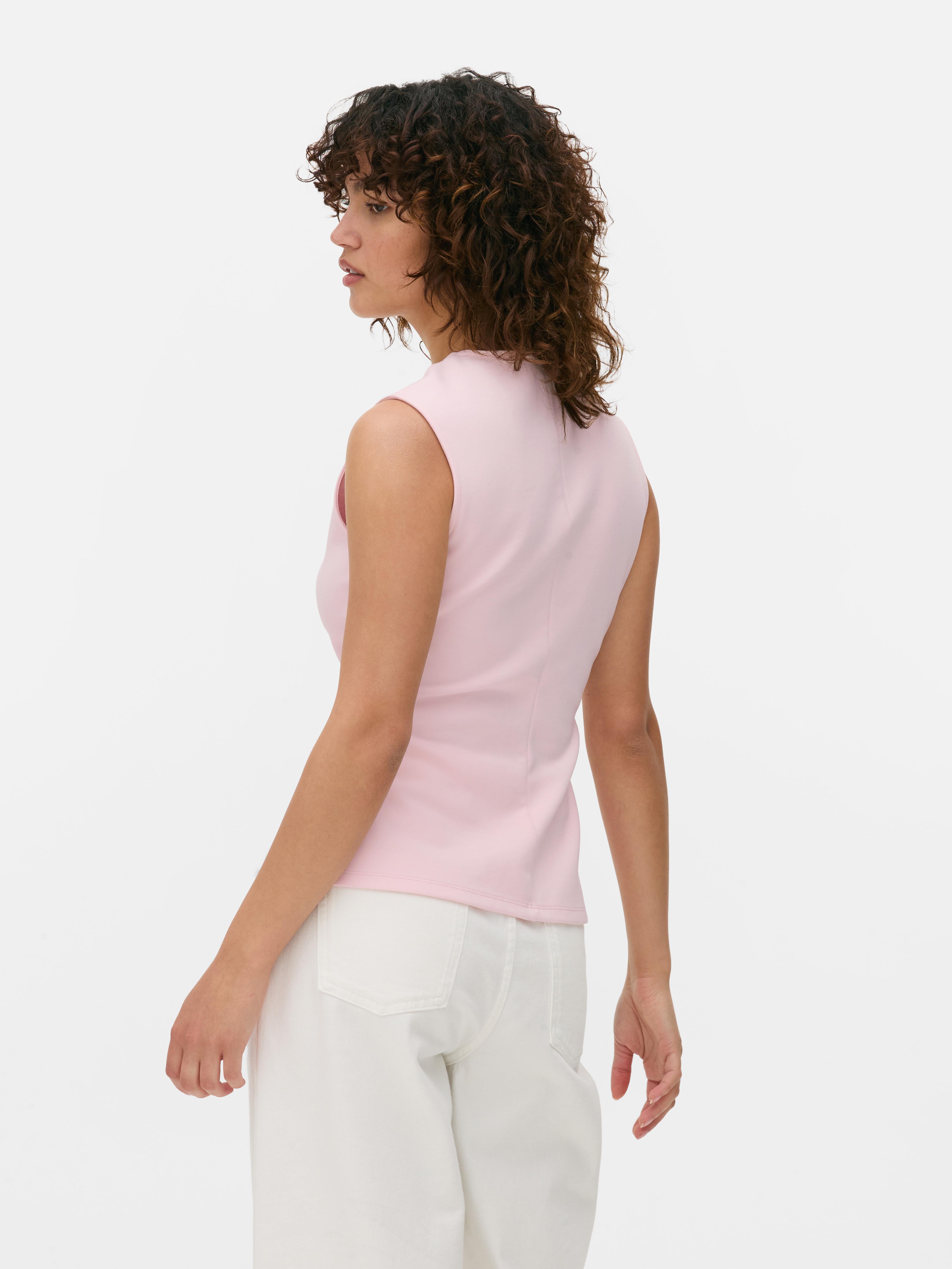 Women's Pink Bow Detail Peplum Top | Primark