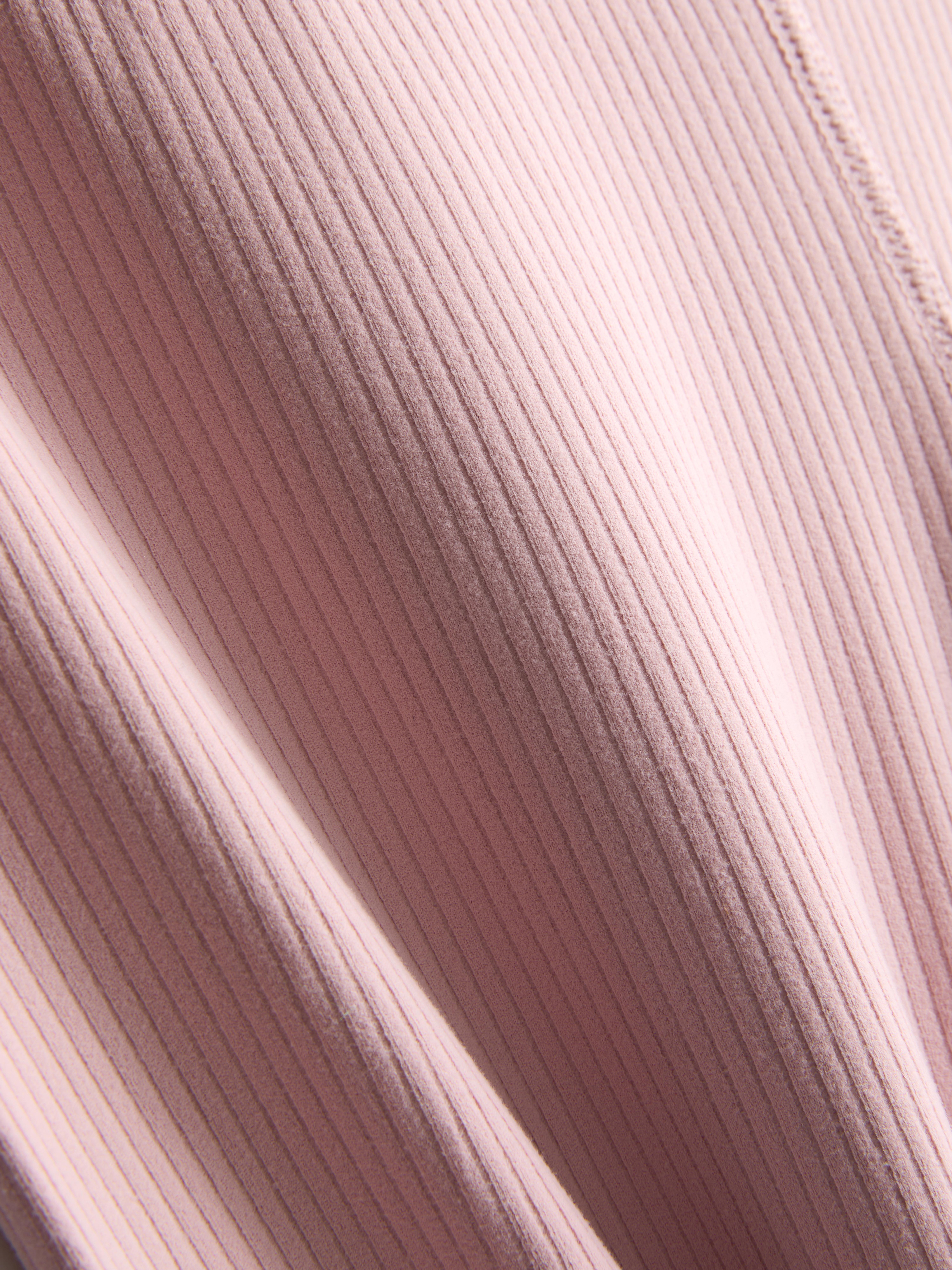 High Waisted Ribbed Performance Leggings