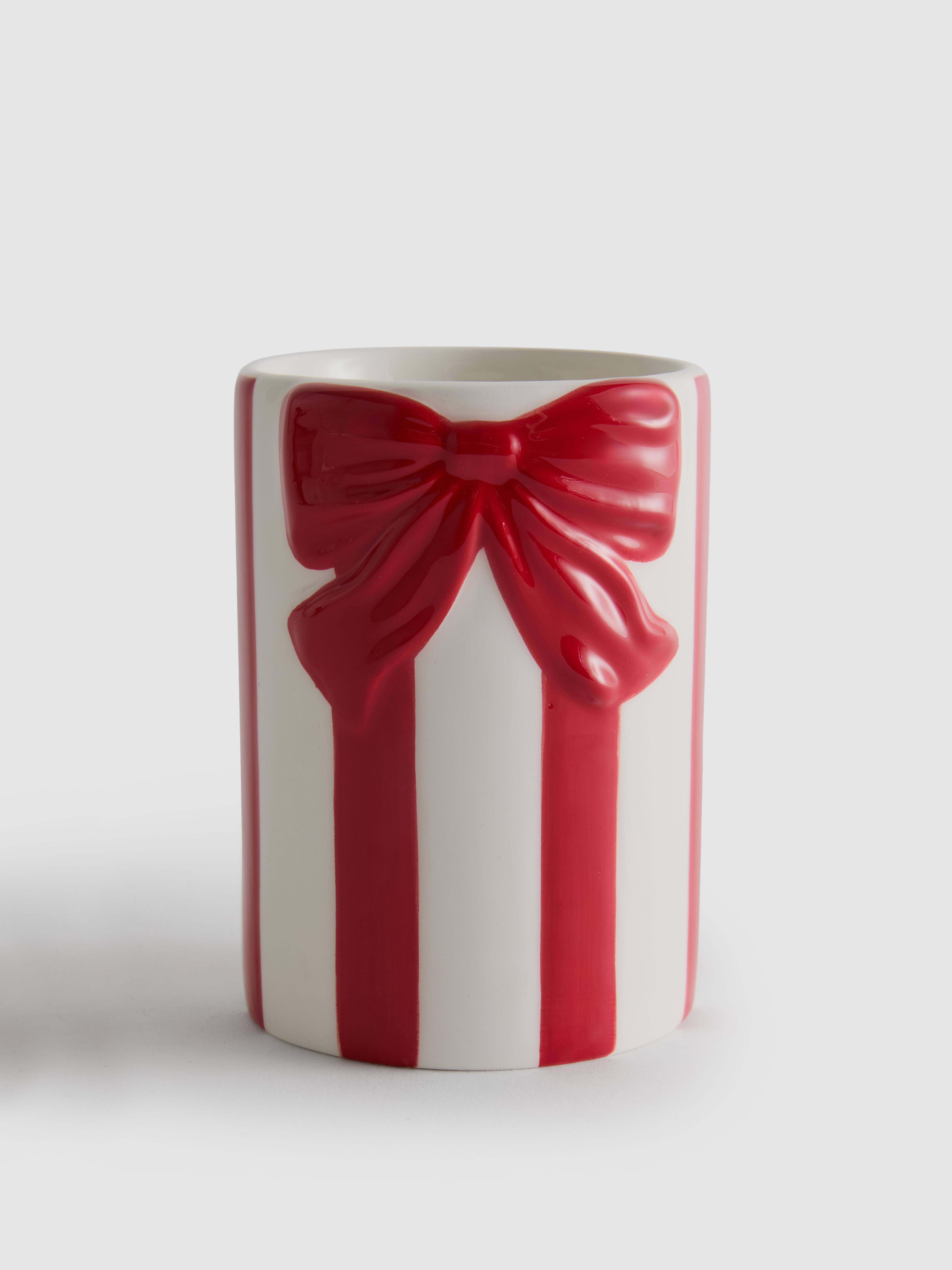 Christmas Bow Bathroom Tumbler