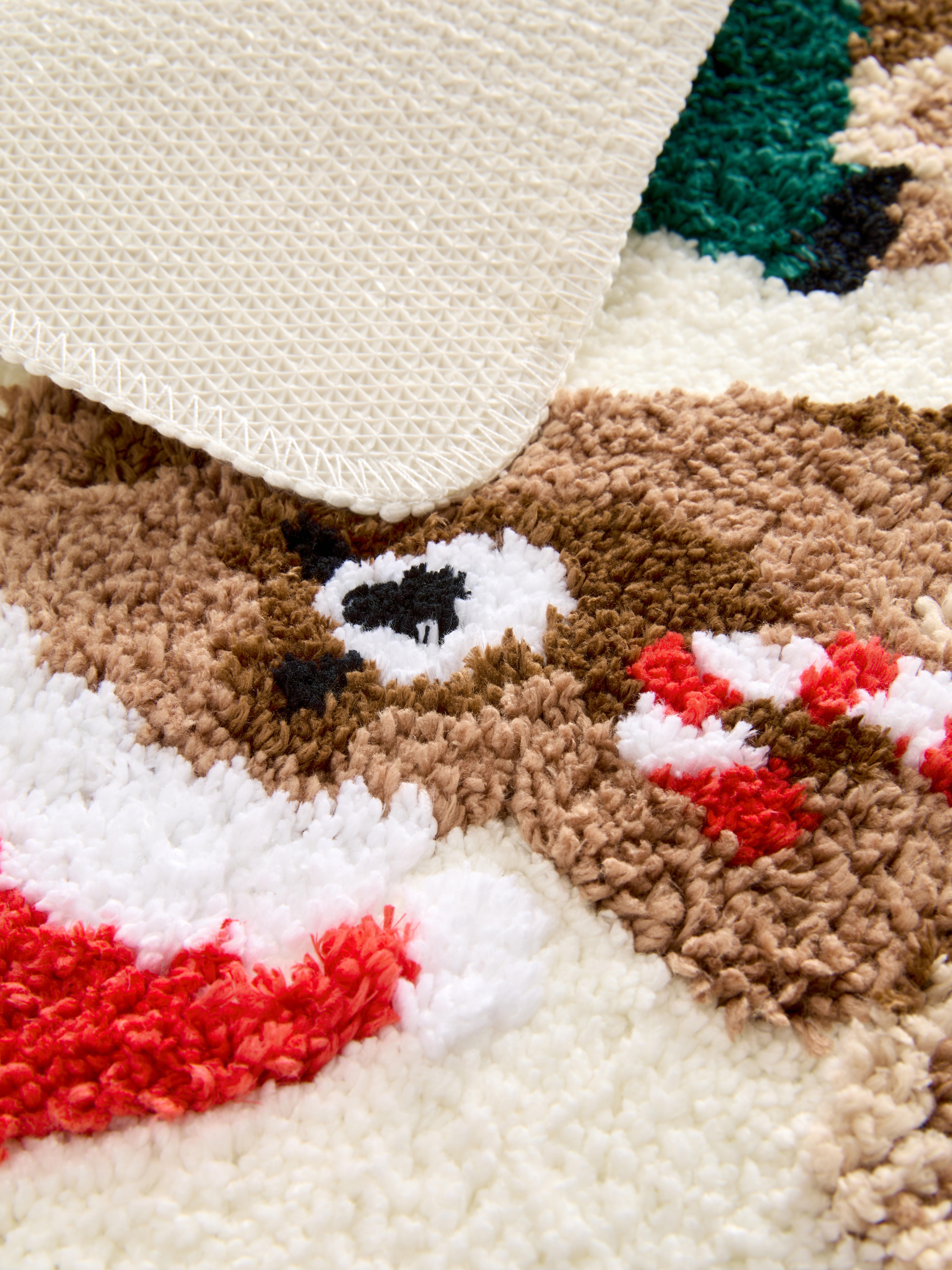 Teddy Bear Christmas Bath Mat