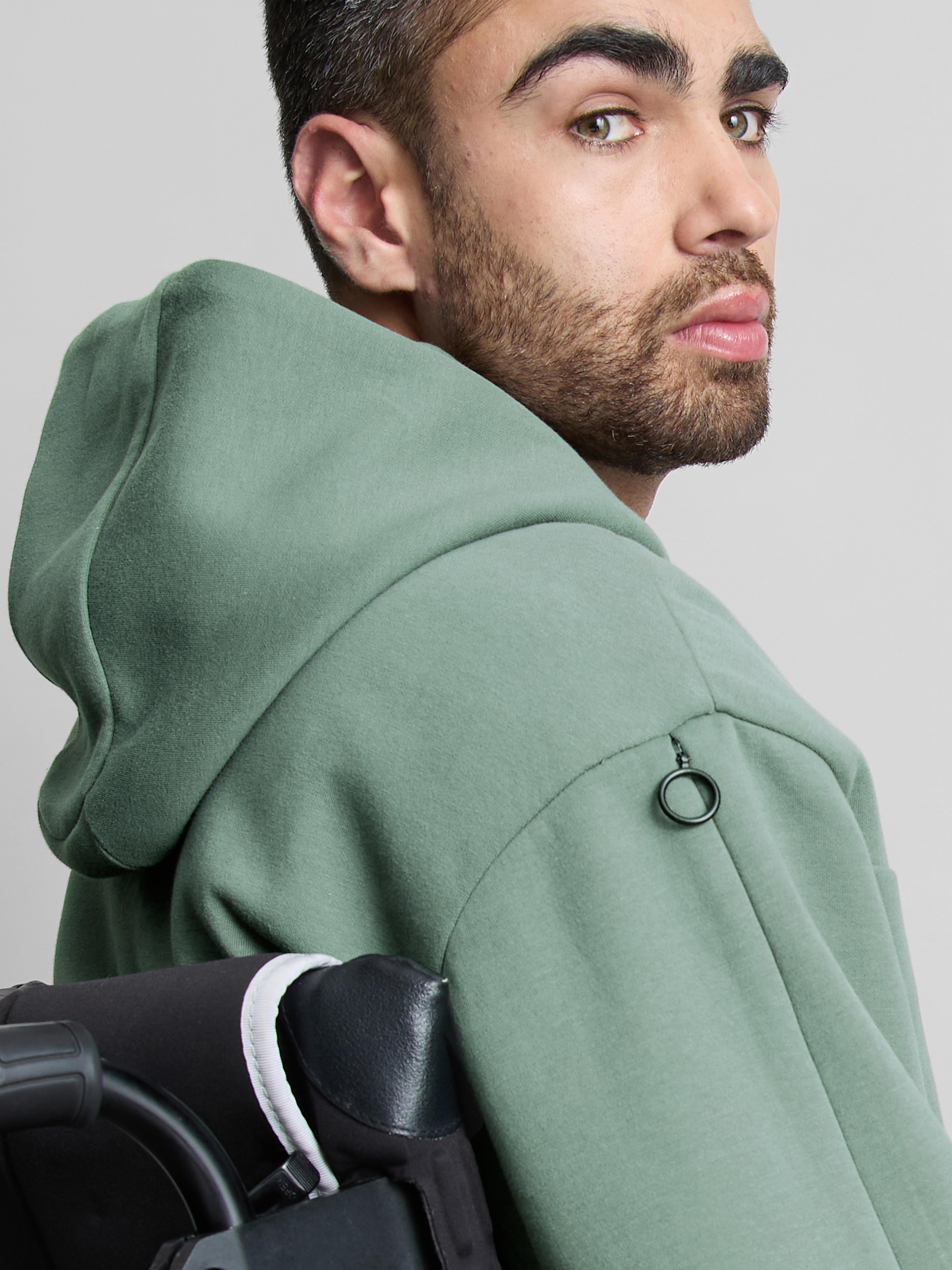 Felpa con cappuccio e zip Adaptive da seduti